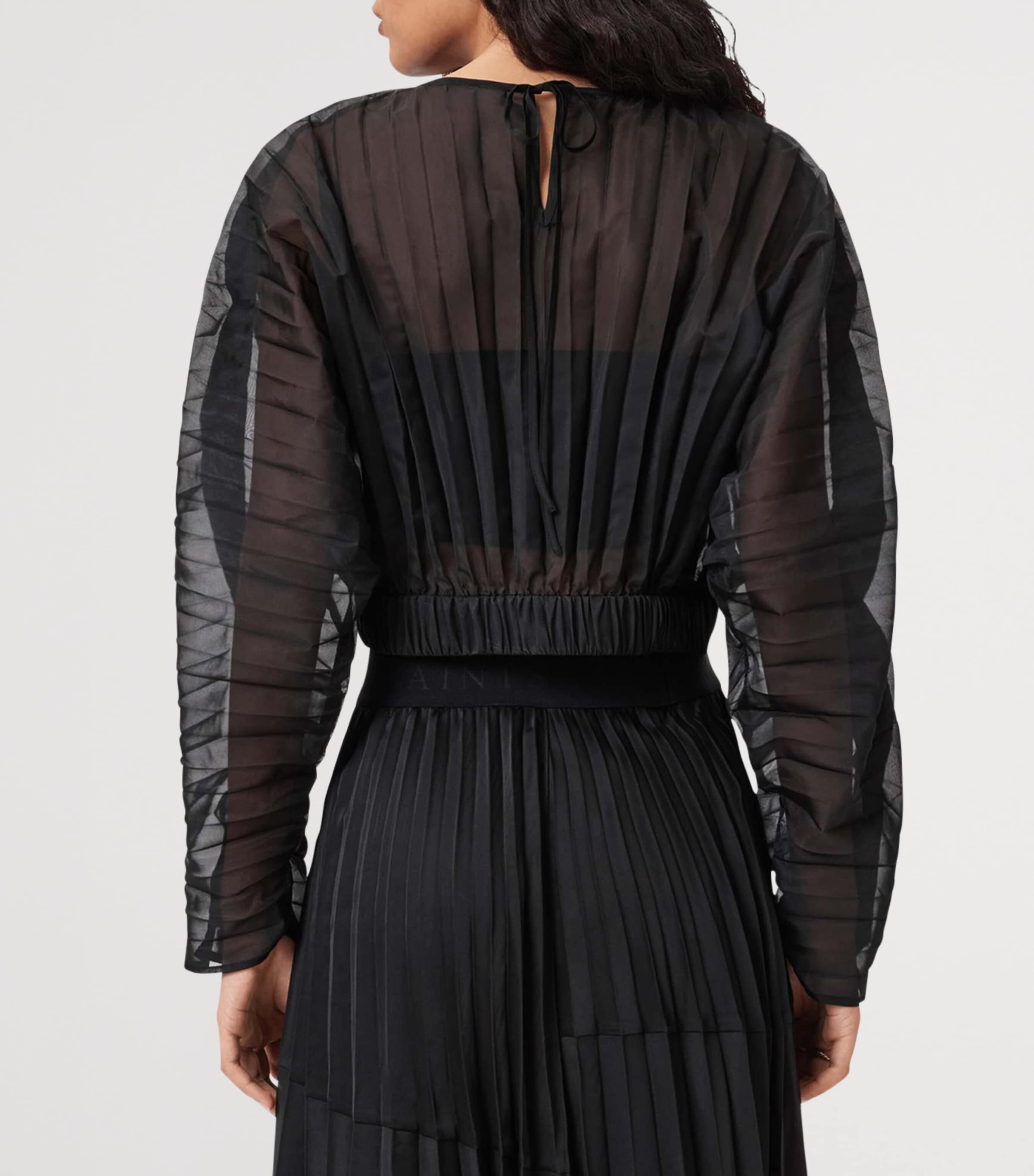 Pleated Micaela Top BLACK Image 4