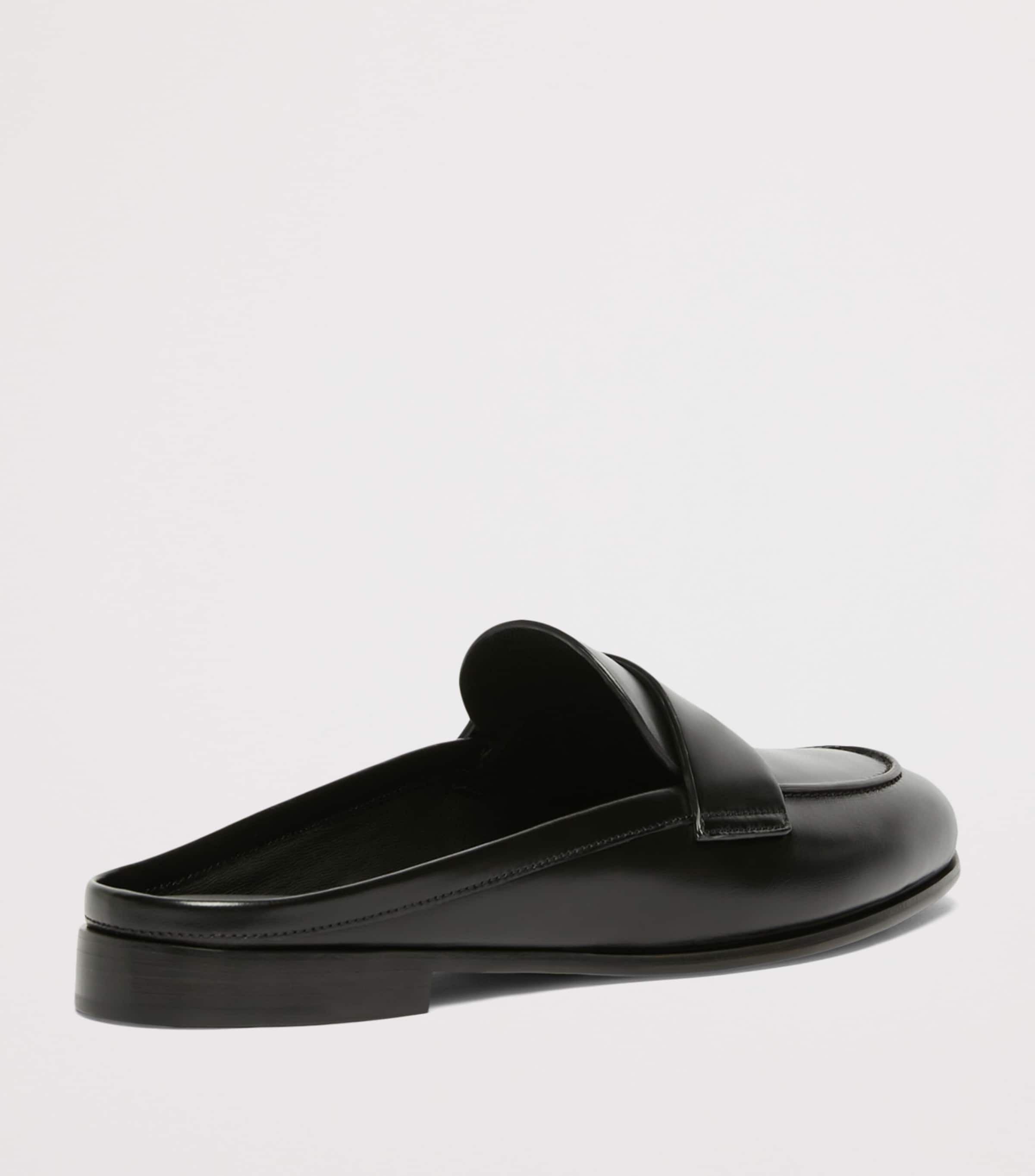 Max Mara Leather Logo-Hardware Mules Black Image 3