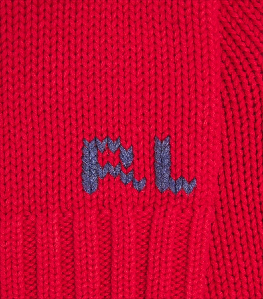 Cotton American Flag Sweater (7-14 Years) RED Image 3