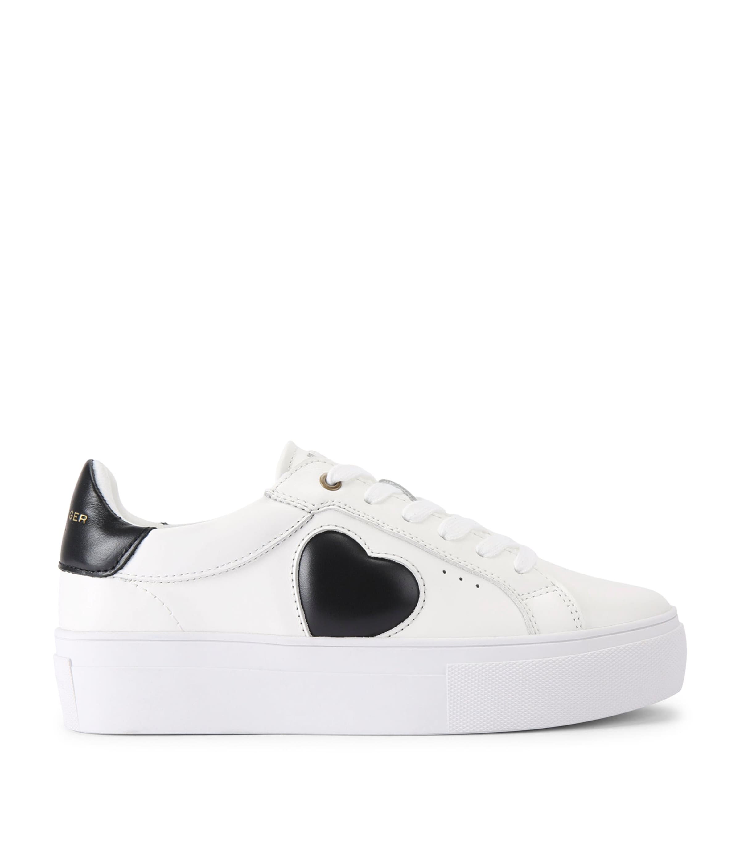 Kurt Geiger Leather Lana Heart Low-top Sneakers In White