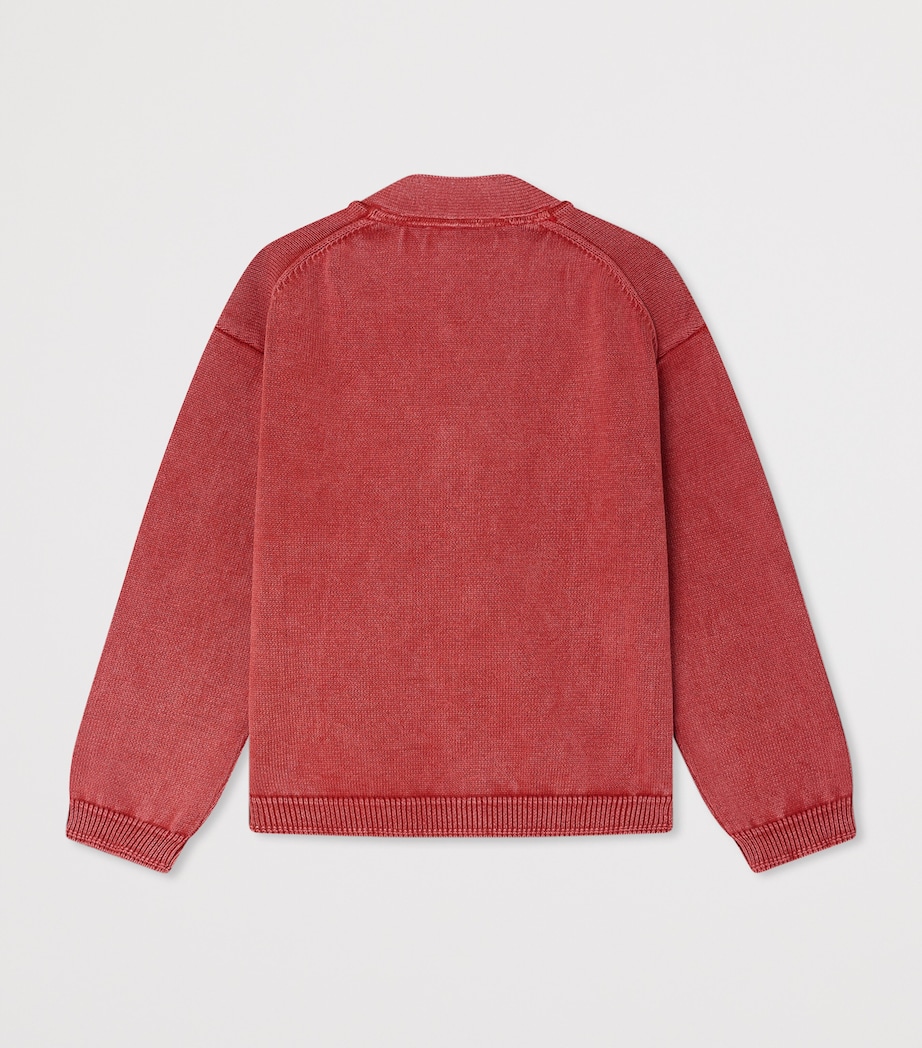 Bonpoint Cotton-Cashmere Luther Cardigan (10-14 Years) Upb Grenadine Image 2