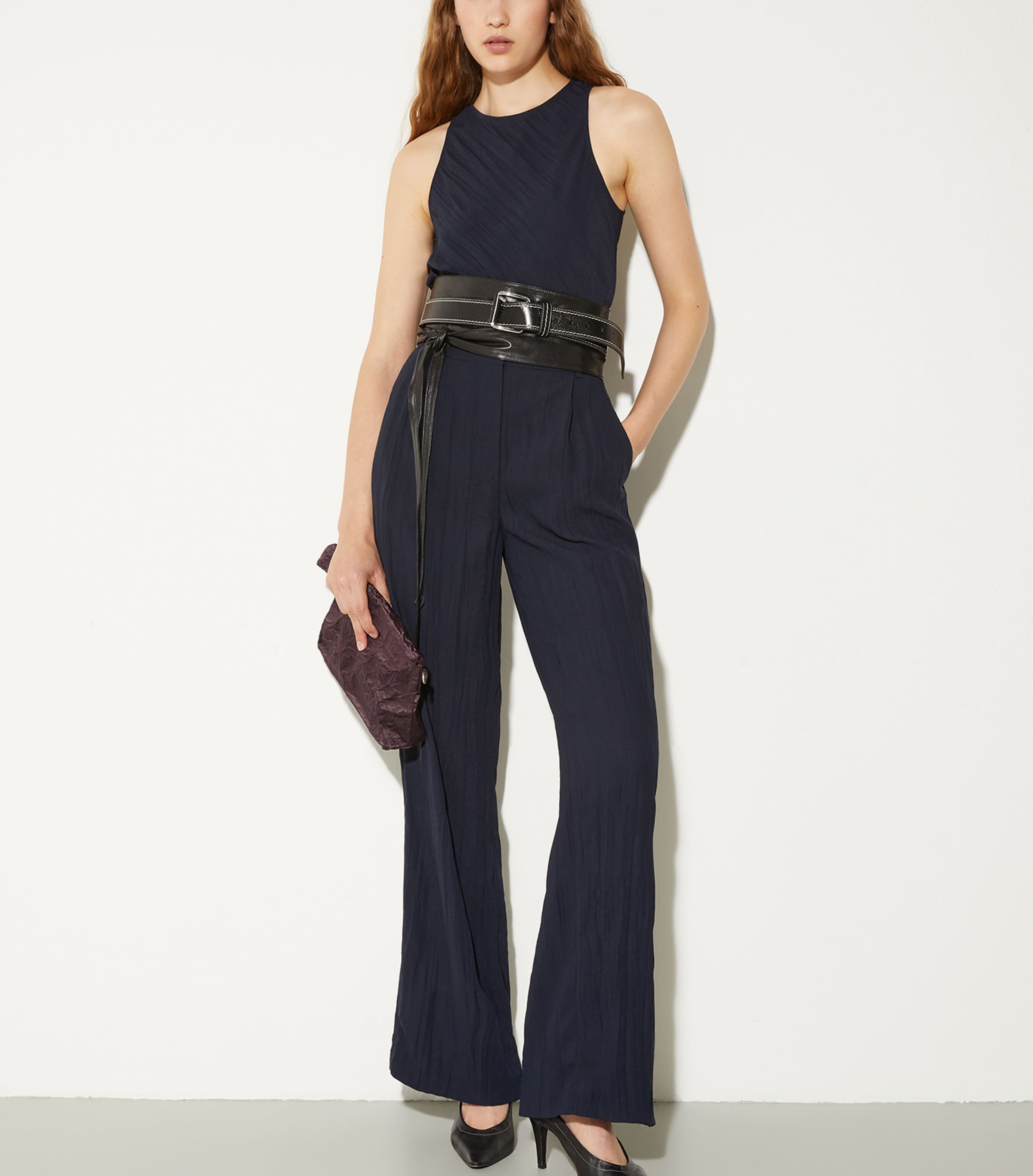 MAX&Co. Womens Pleated Trousers Midnightblue Image 2