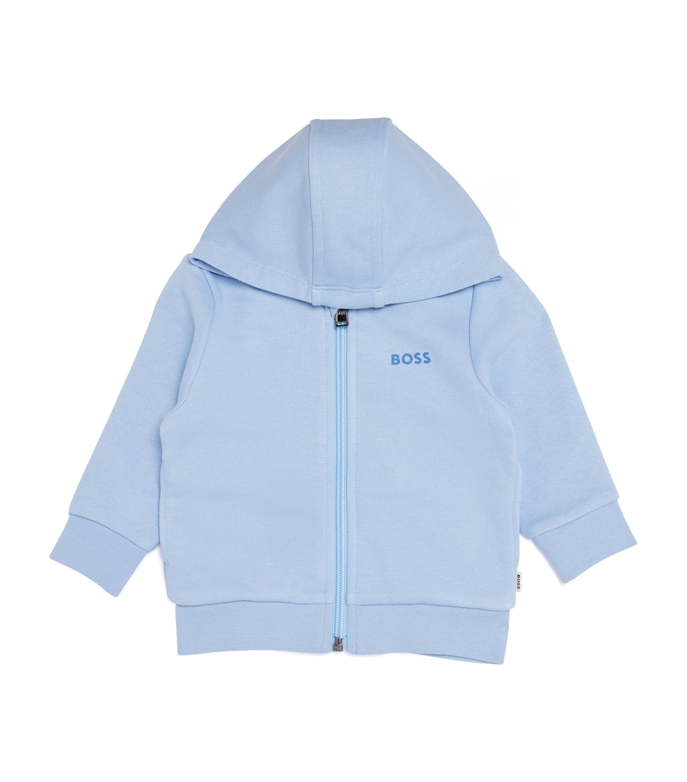 Cotton Logo Zip-Up Hoodie (3-18 Months) 887 PERSIAN BLUE Image 1