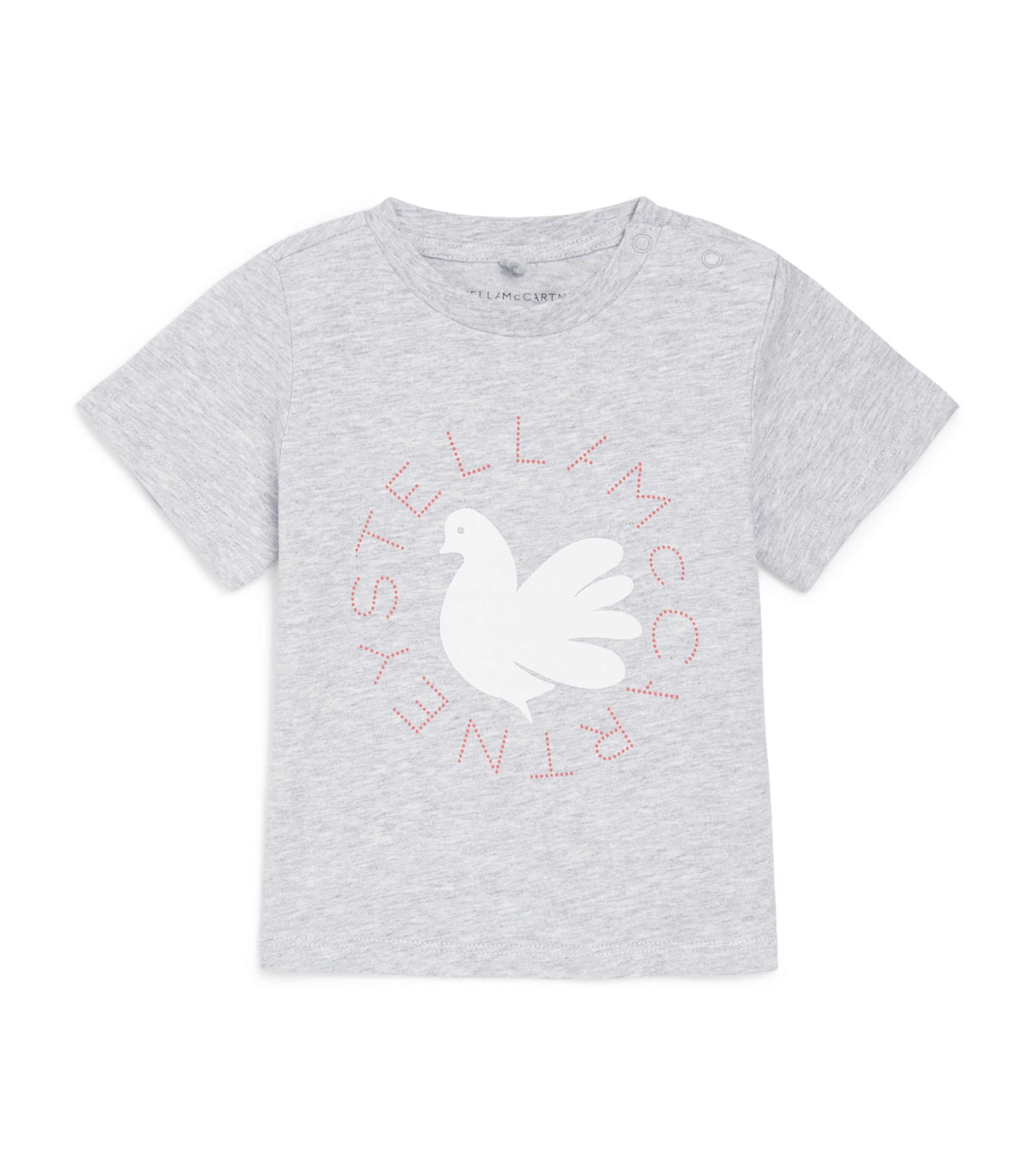 Stella McCartney Kids Cotton Dove T-Shirt (3-36 Months) Grigio Medio Mel. Image 1
