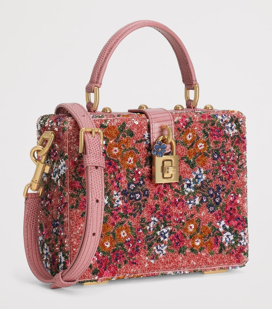 Dolce&Gabbana Embellished Dolce Box Top-Handle Bag Pink/mult Image 3