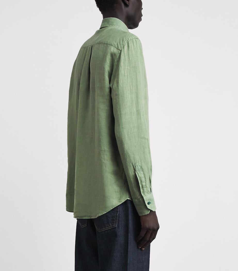Paul Smith Mens Linen Regular-Fit Shirt Image 5
