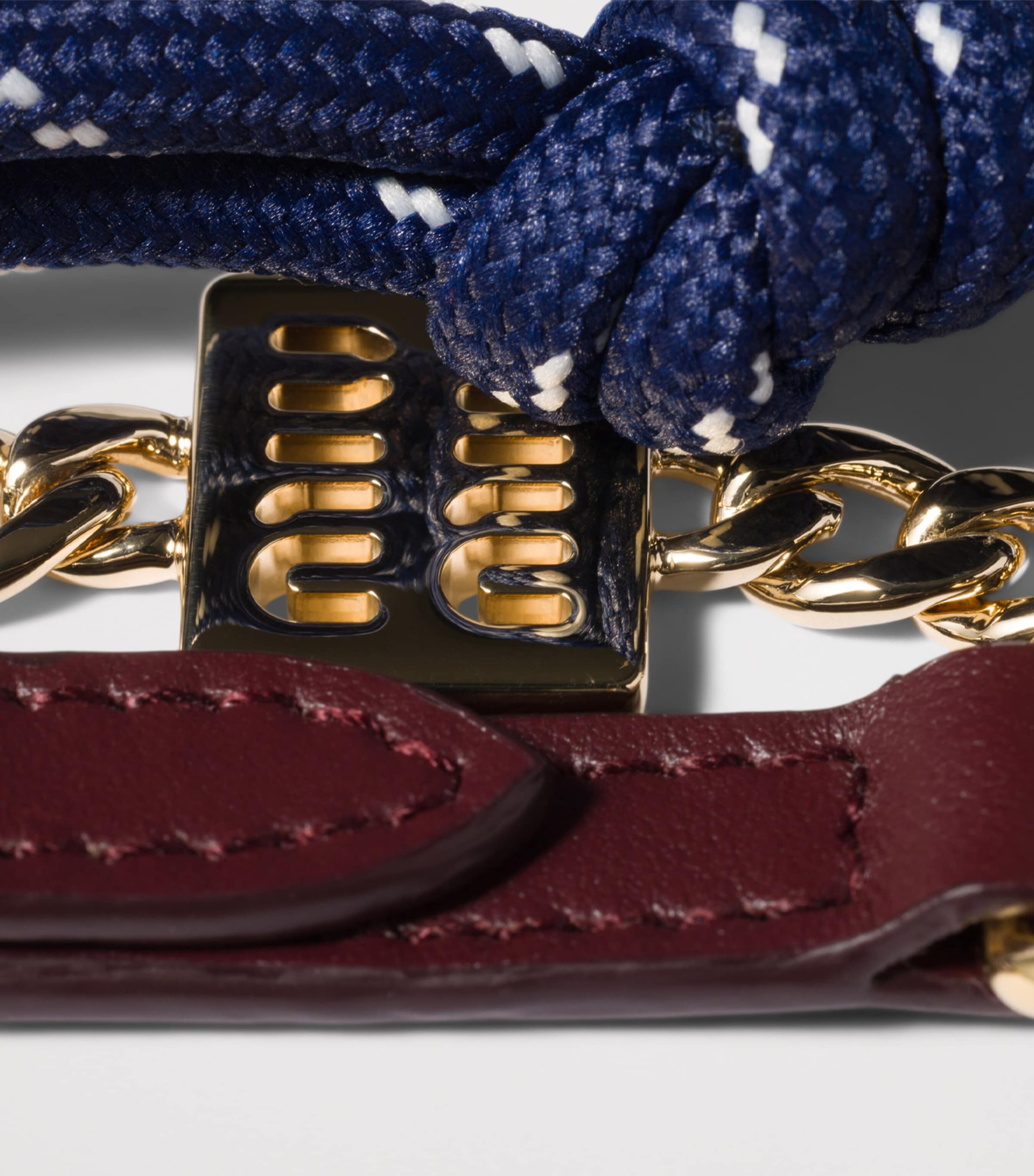 Miu Miu Leather Cord Bag Chain Image 2