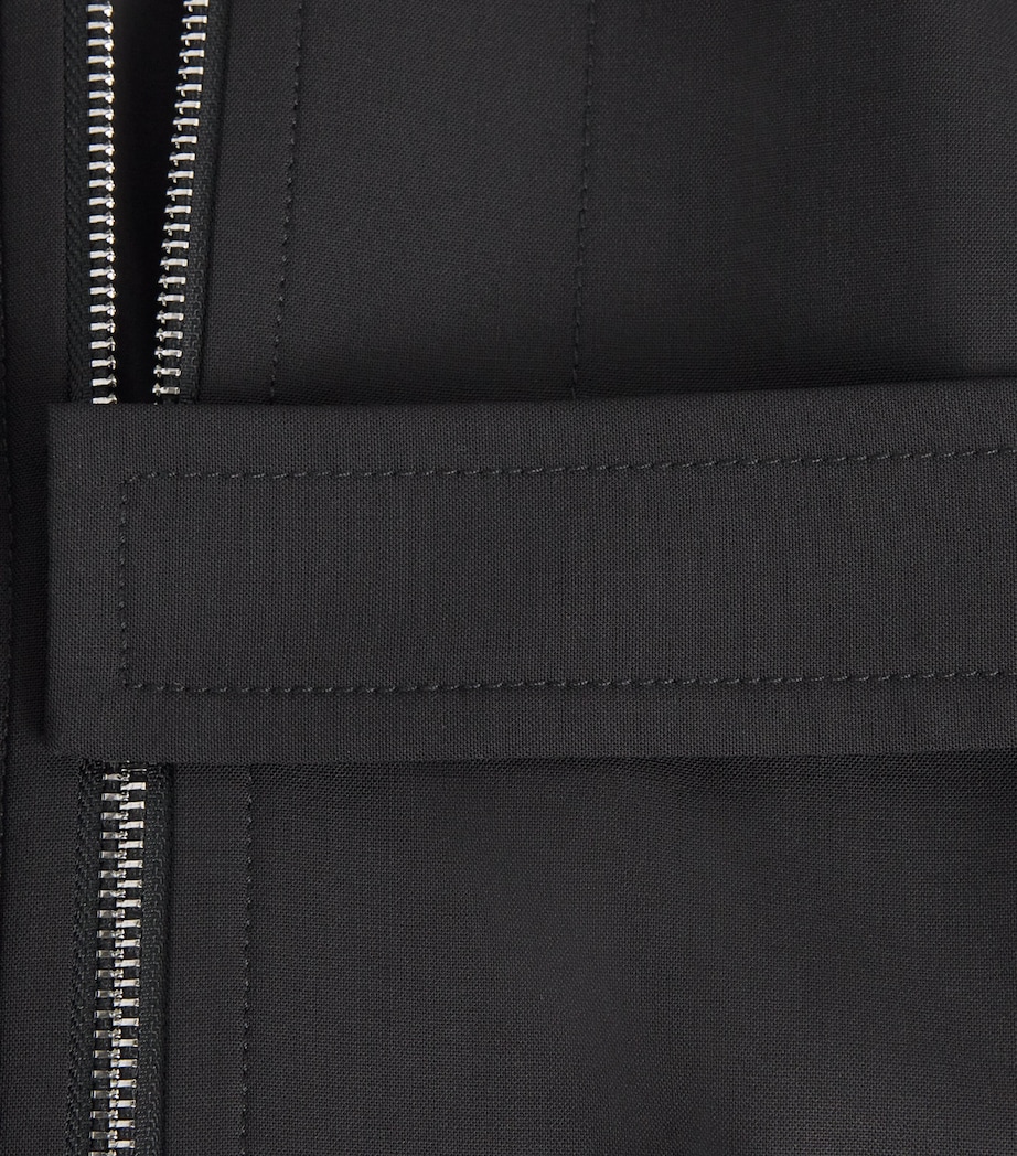 Stretch-Wool Field Jacket 001 BLACK Image 6