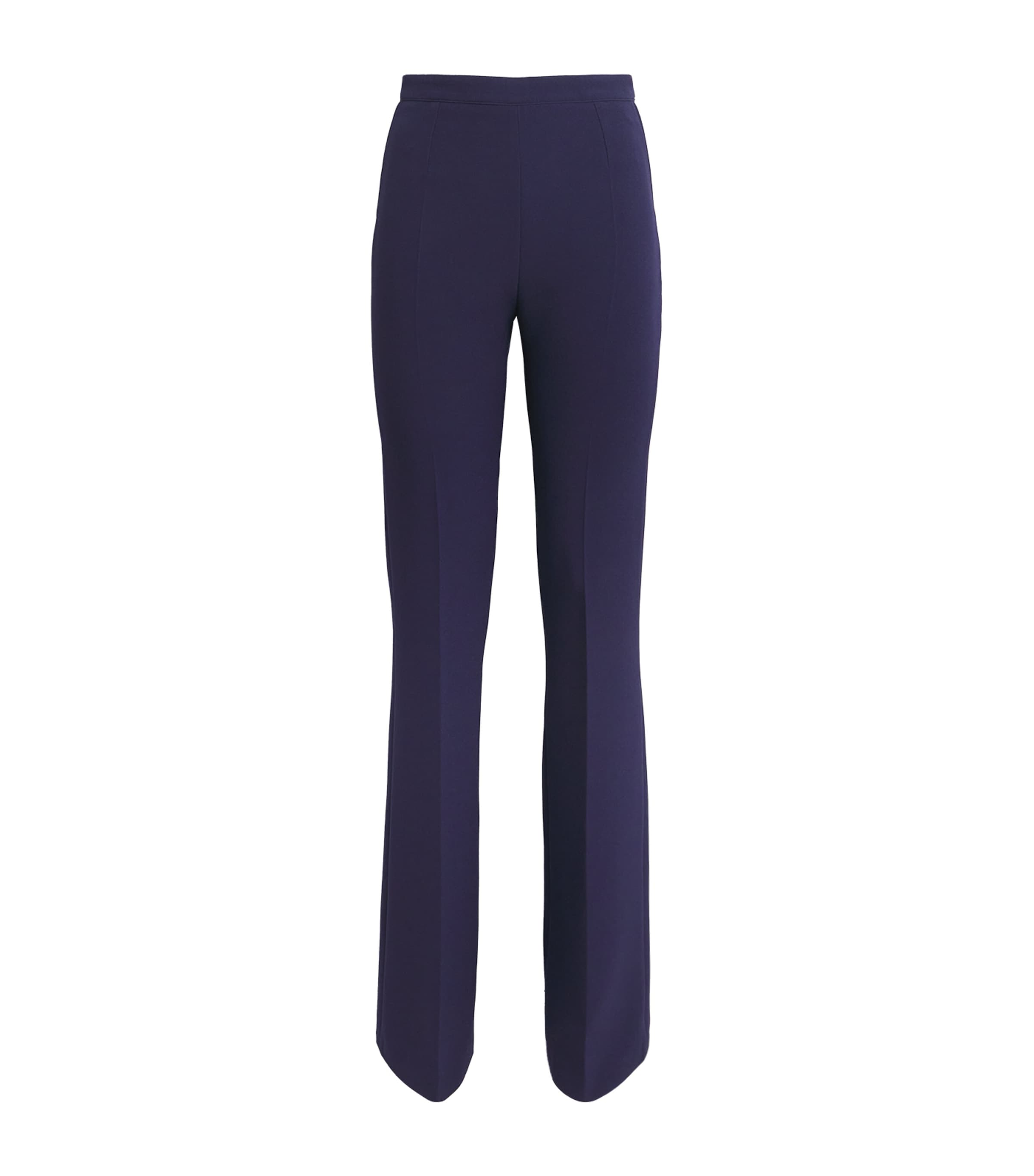 Safiyaa Womens Crepe Flared Tailored Trousers Azurite Image 1