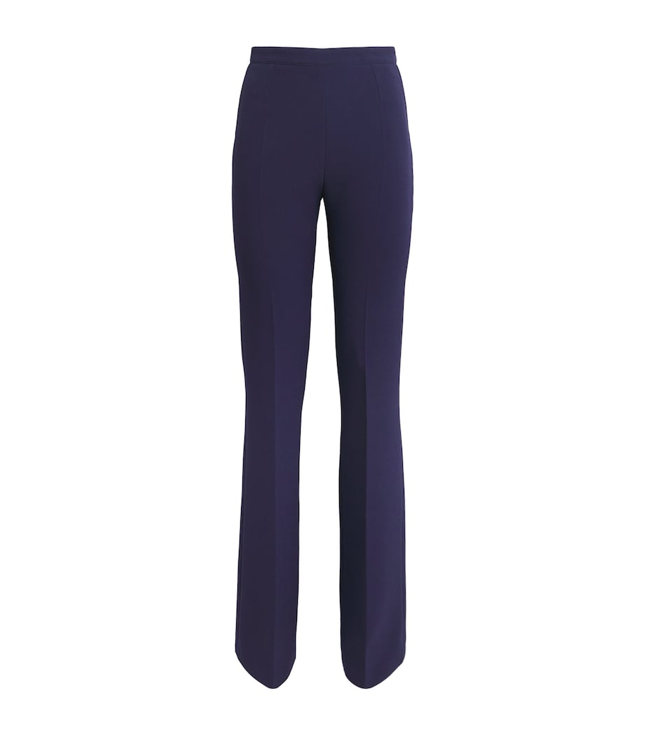 Safiyaa Womens Crepe Flared Tailored Trousers Azurite Image 1