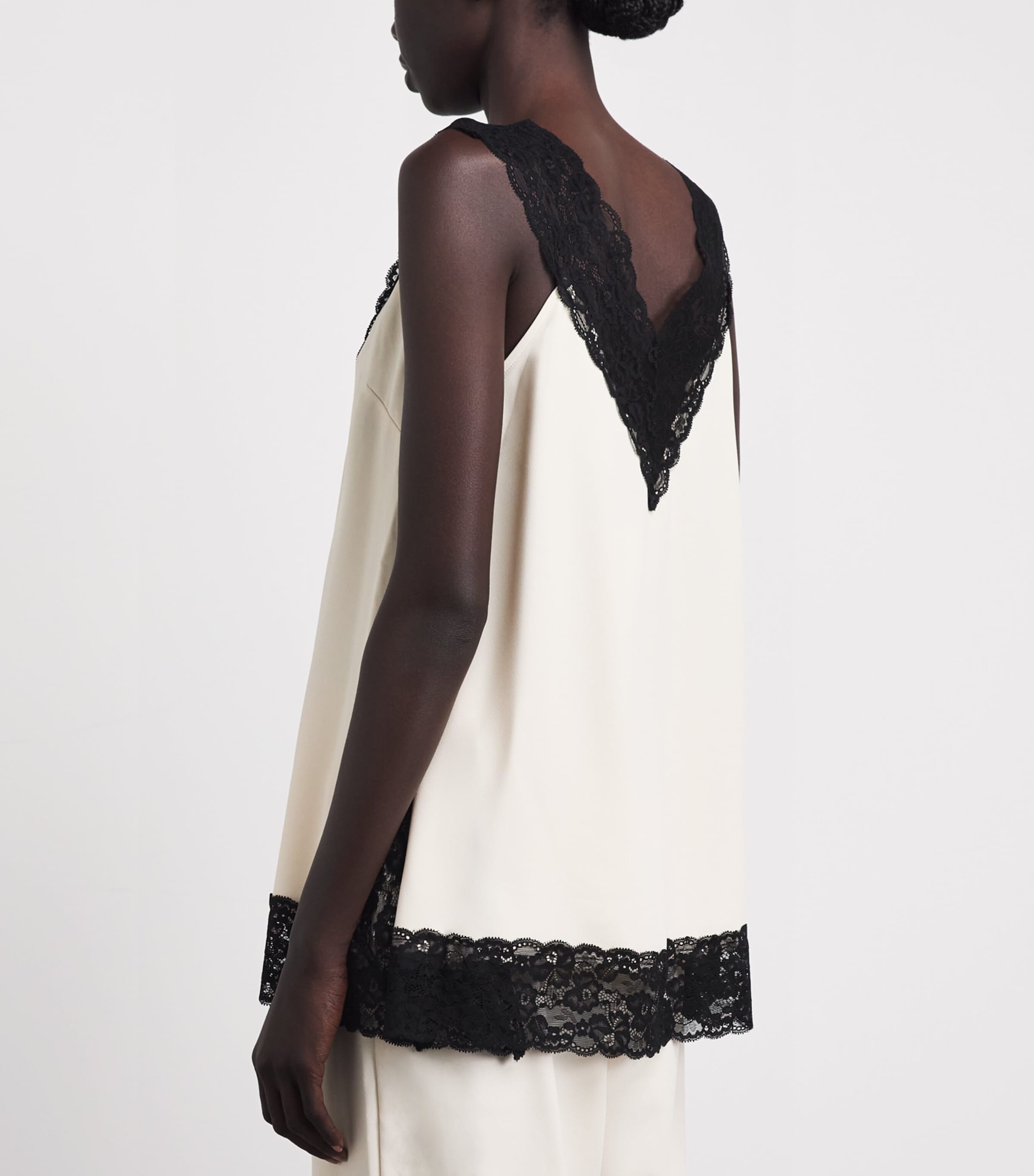 Stylein Womens Lace-Trim Miette Blouse Cream Image 5