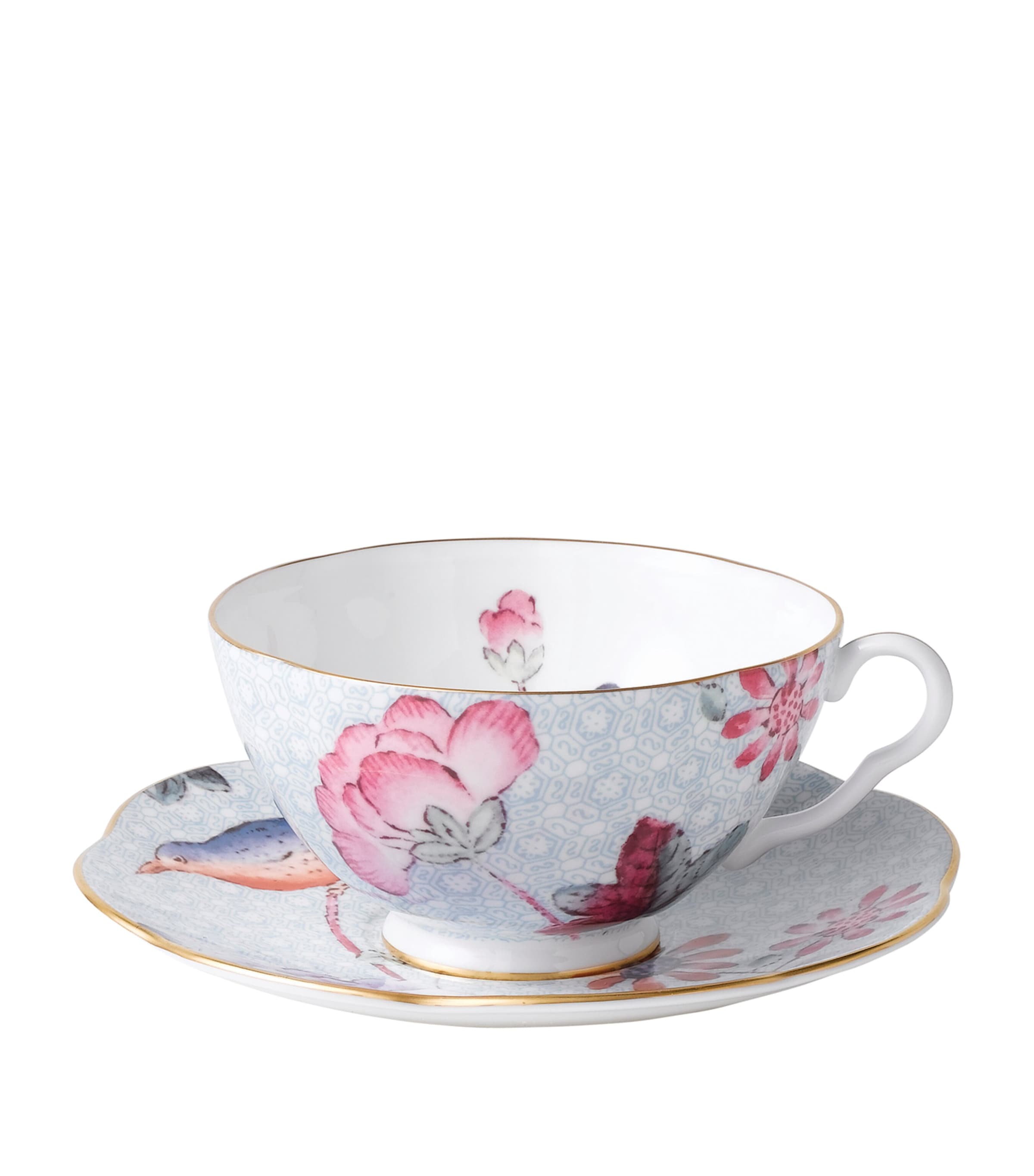 Wedgwood Cuckoo Teacup And Saucer In Multi