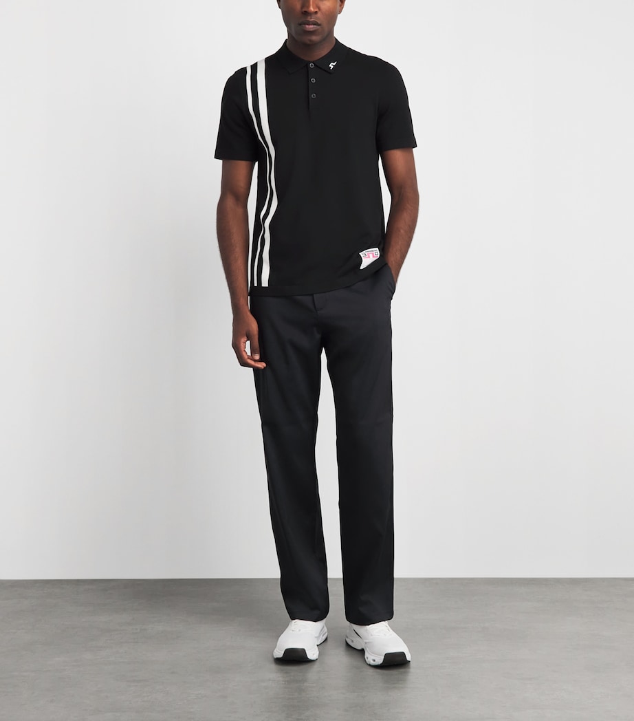 J Lindeberg Mens 30Y Wallis Knit Polo Shirt Black Image 2