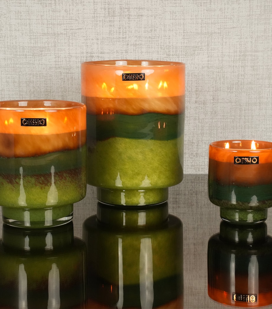 Large Art Jane Candle AMBER/GREEN Image 2