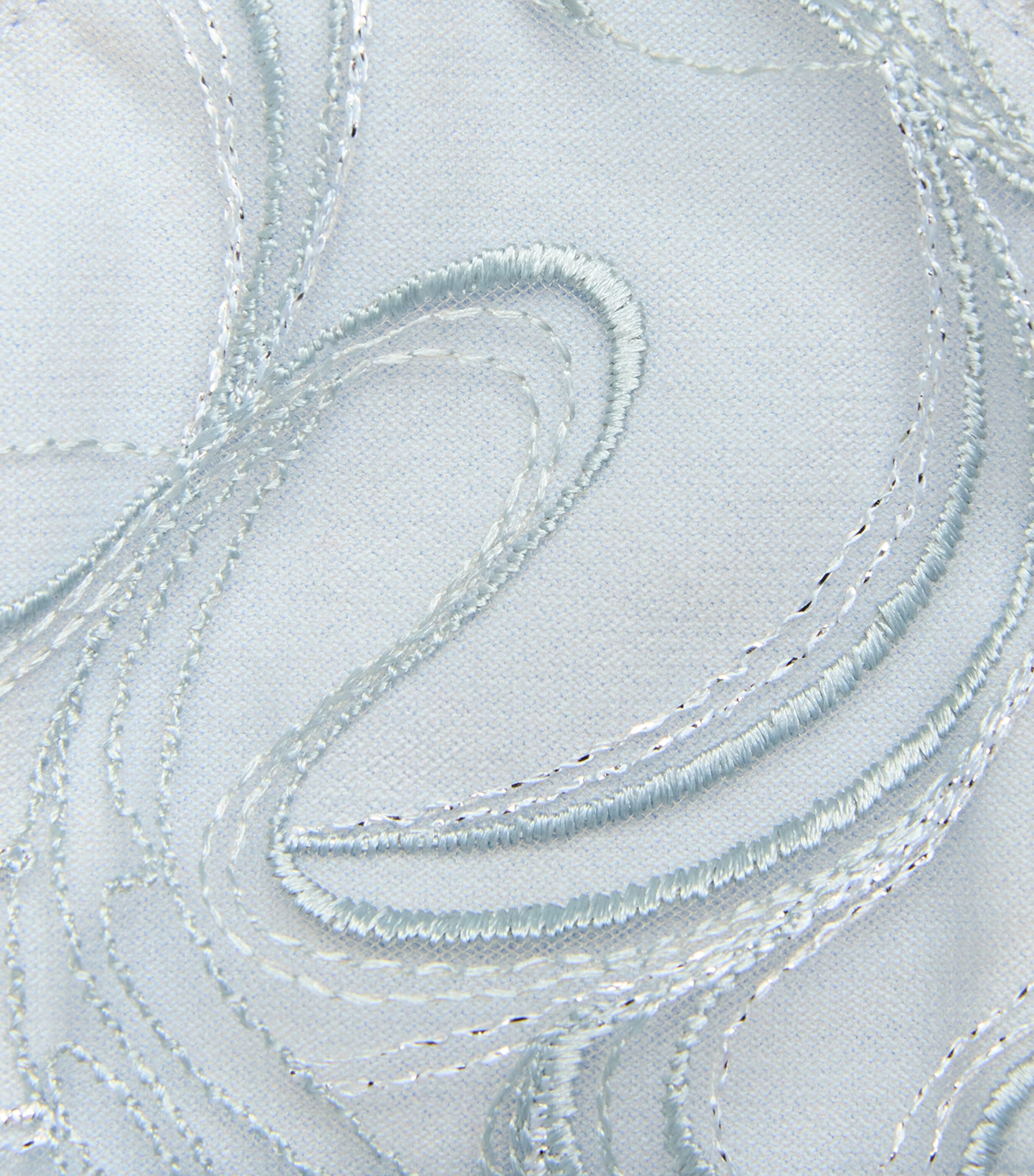 Bordelle Womens Embroidered Pearl Briefs Dusty Blue Image 4