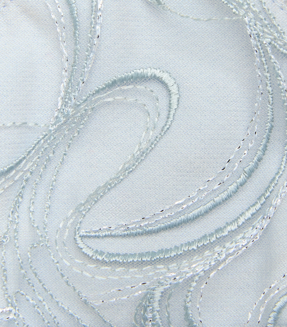 Bordelle Womens Embroidered Pearl Briefs Dusty Blue Image 4
