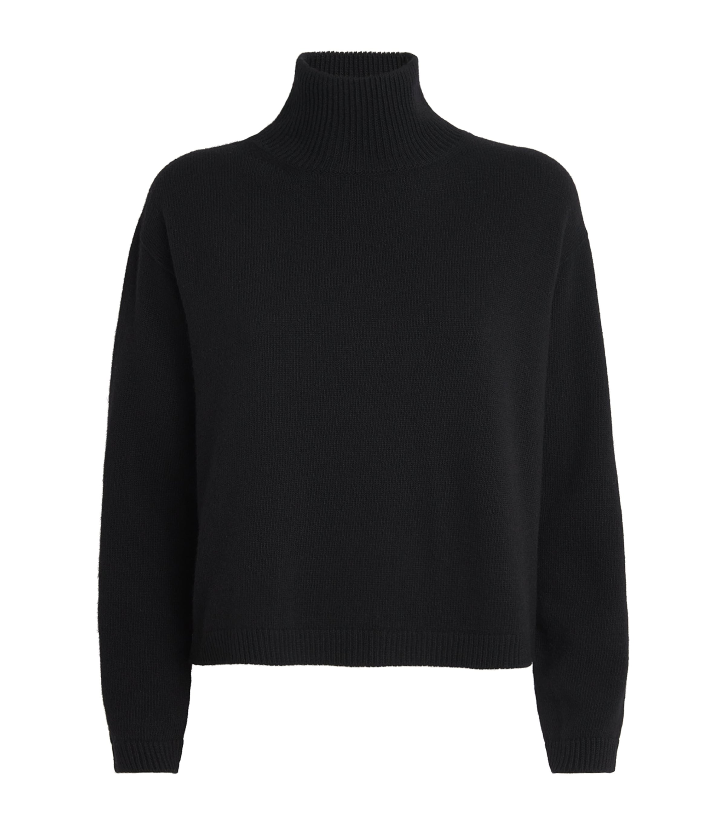Max Mara Wool-cashmere Rollneck Sweater In Black