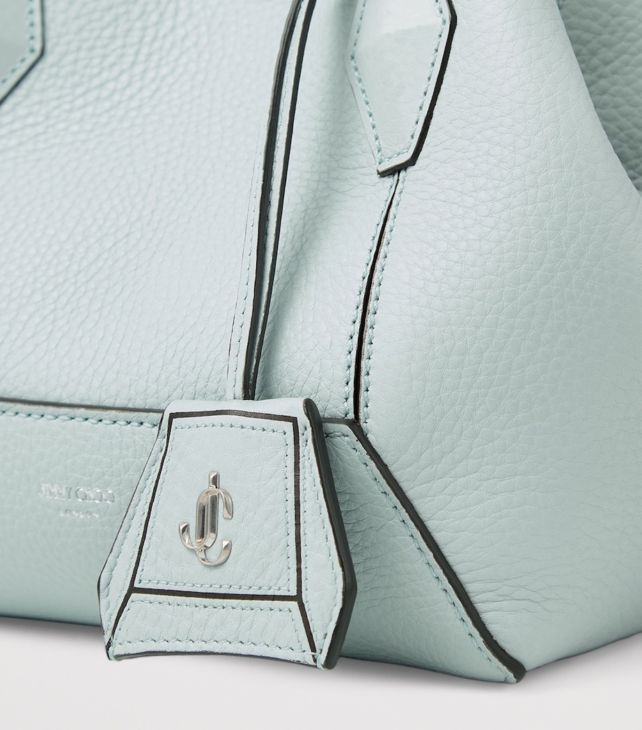 Small Diamond Leather Tote Bag LIGHT VERDE/ANTIQUE Image 3