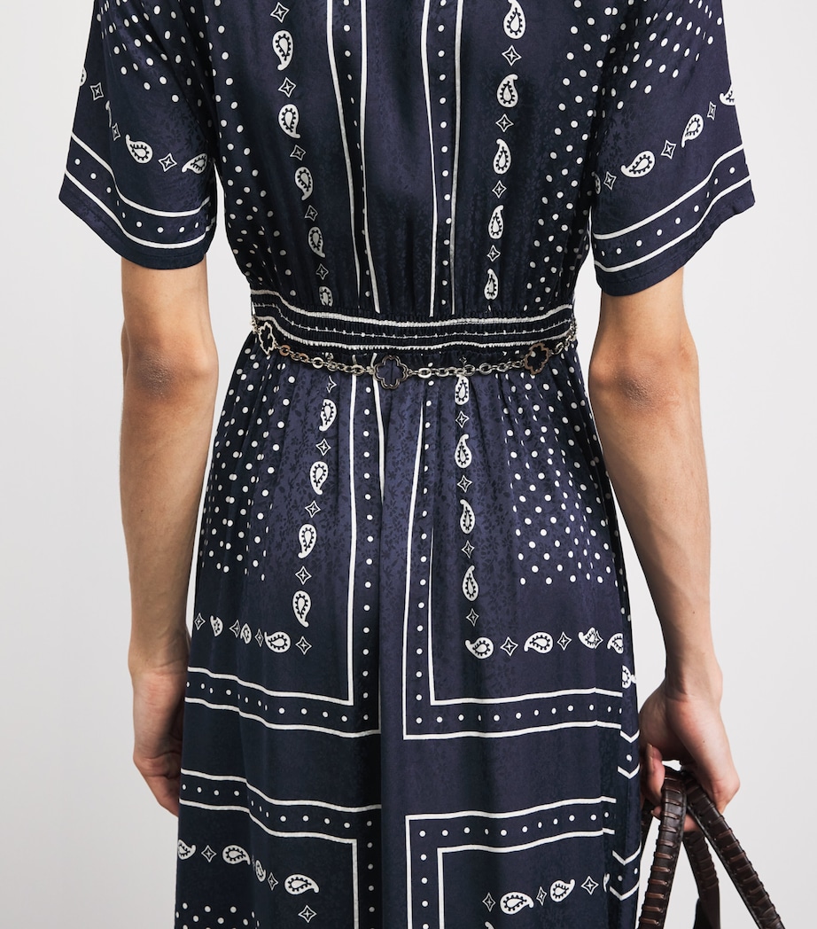 Printed Midi Dress NAVY POLKA DOT Image 3