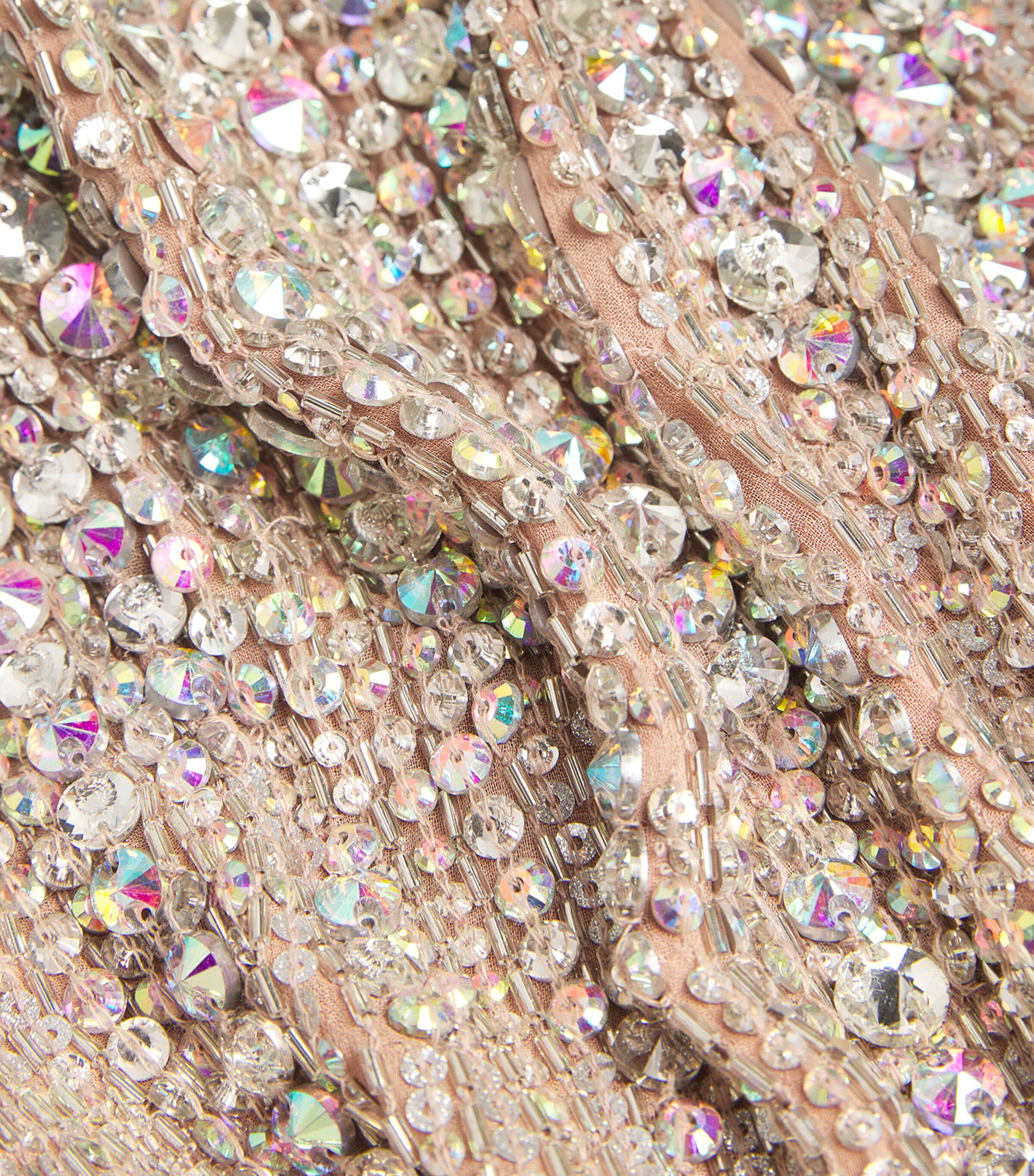 Jenny Packham Womens Crystal Crunch Paris Mini Dress Desert Sand Image 5