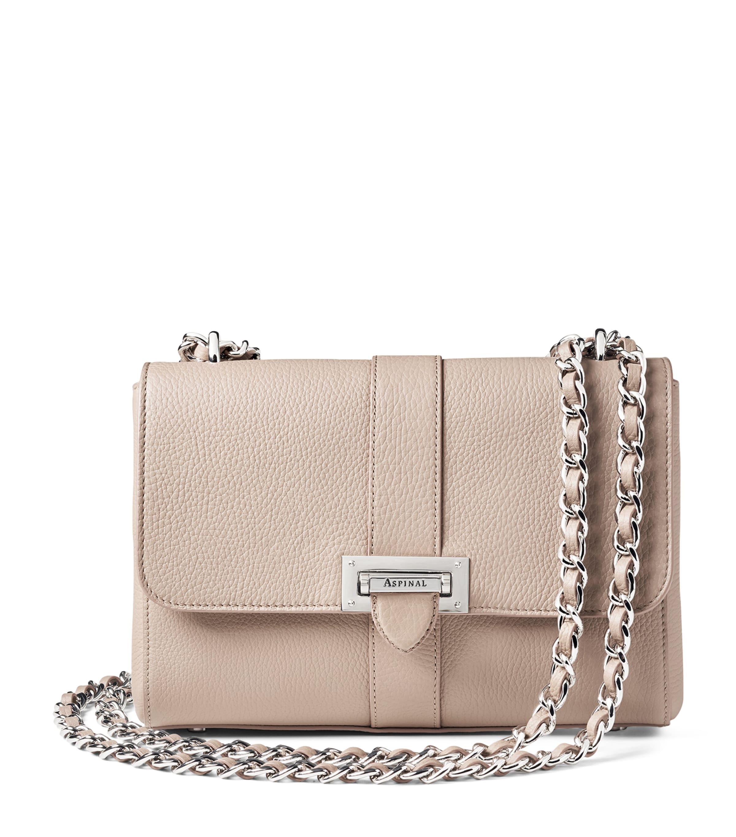 Aspinal Of London Large Leather Lottie Cross-body Bag In Neutral