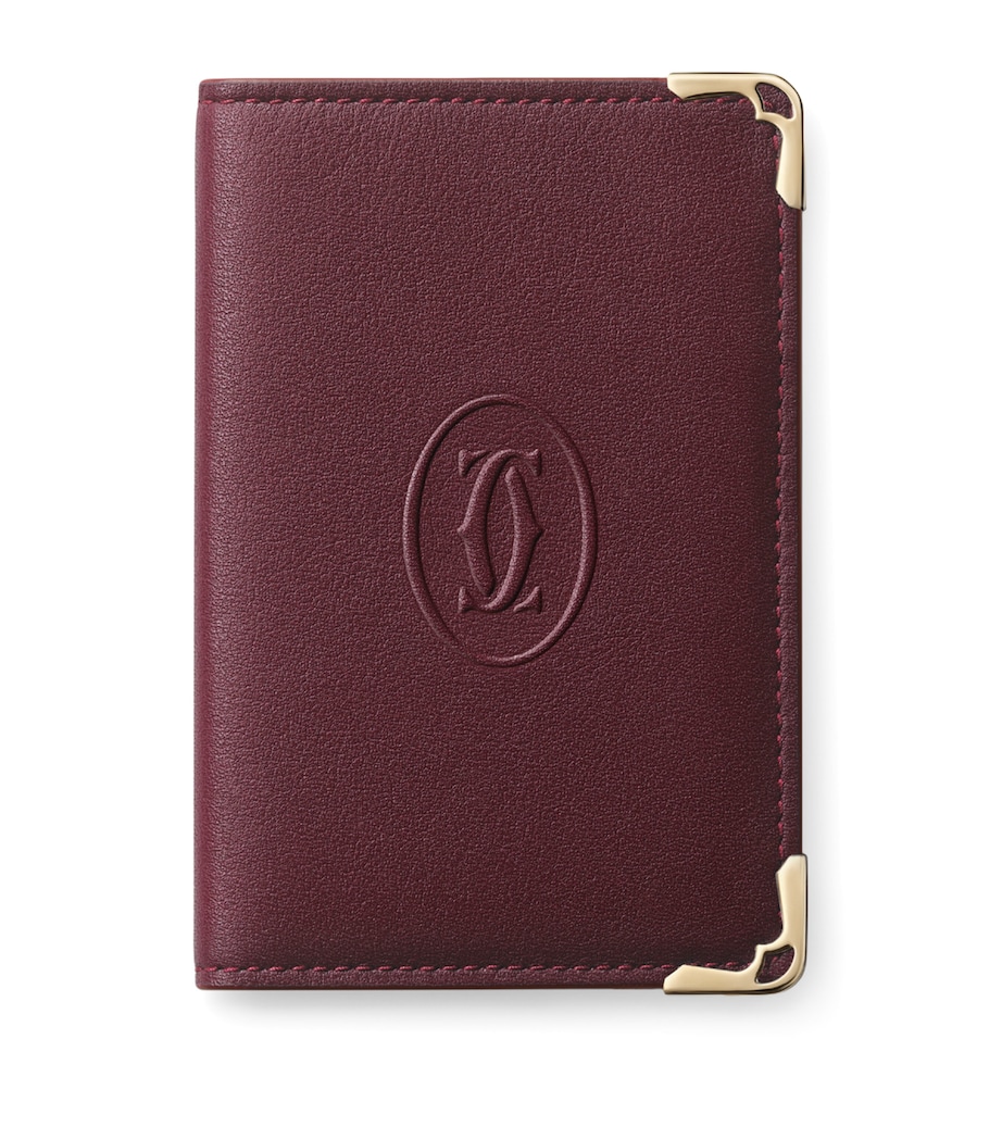 Cartier Leather Must Card Holder Burgundy Image 1