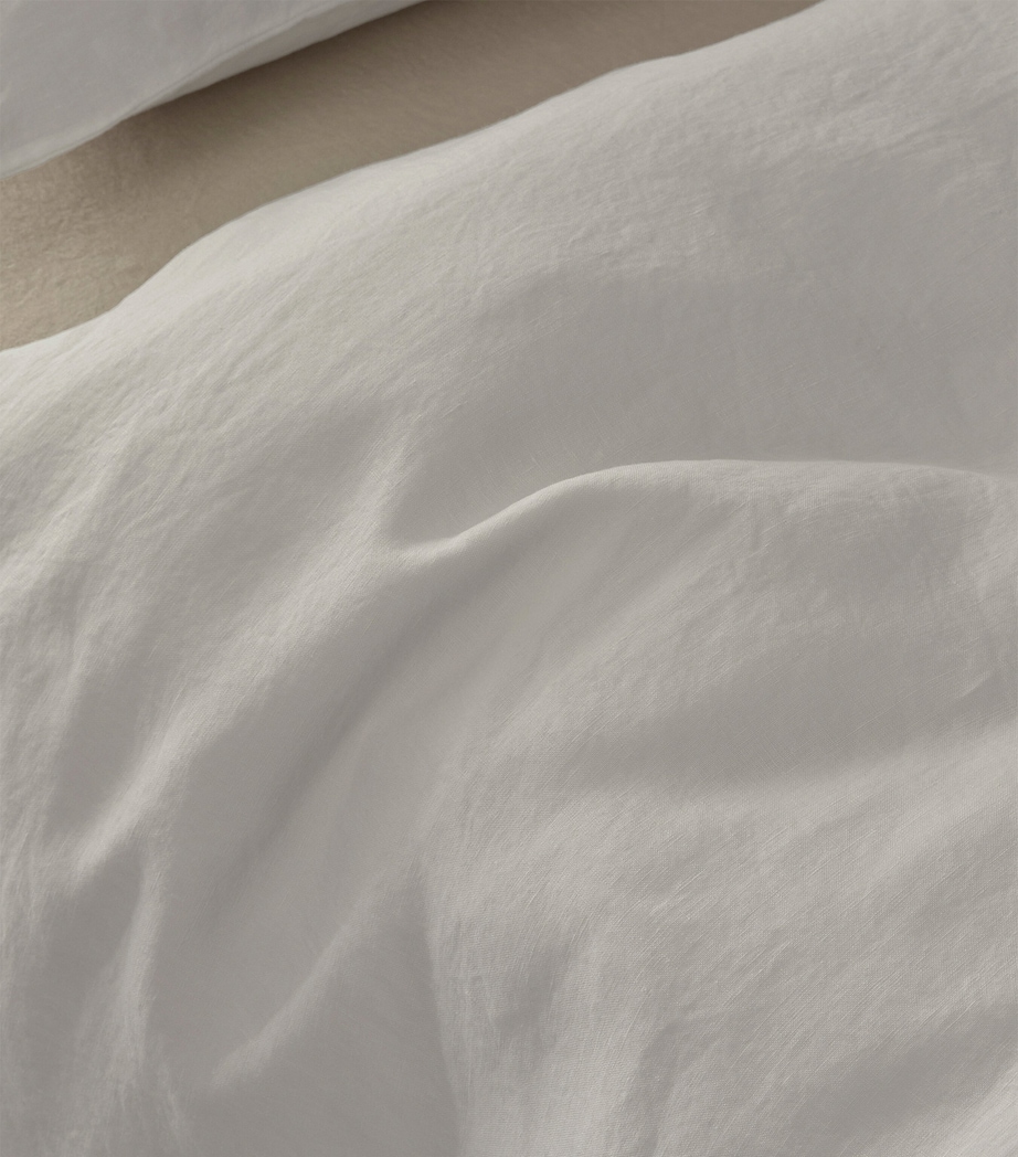Society Limonta Linen Rem King Duvet Cover Set (230cm x 220cm) Bianco Image 2