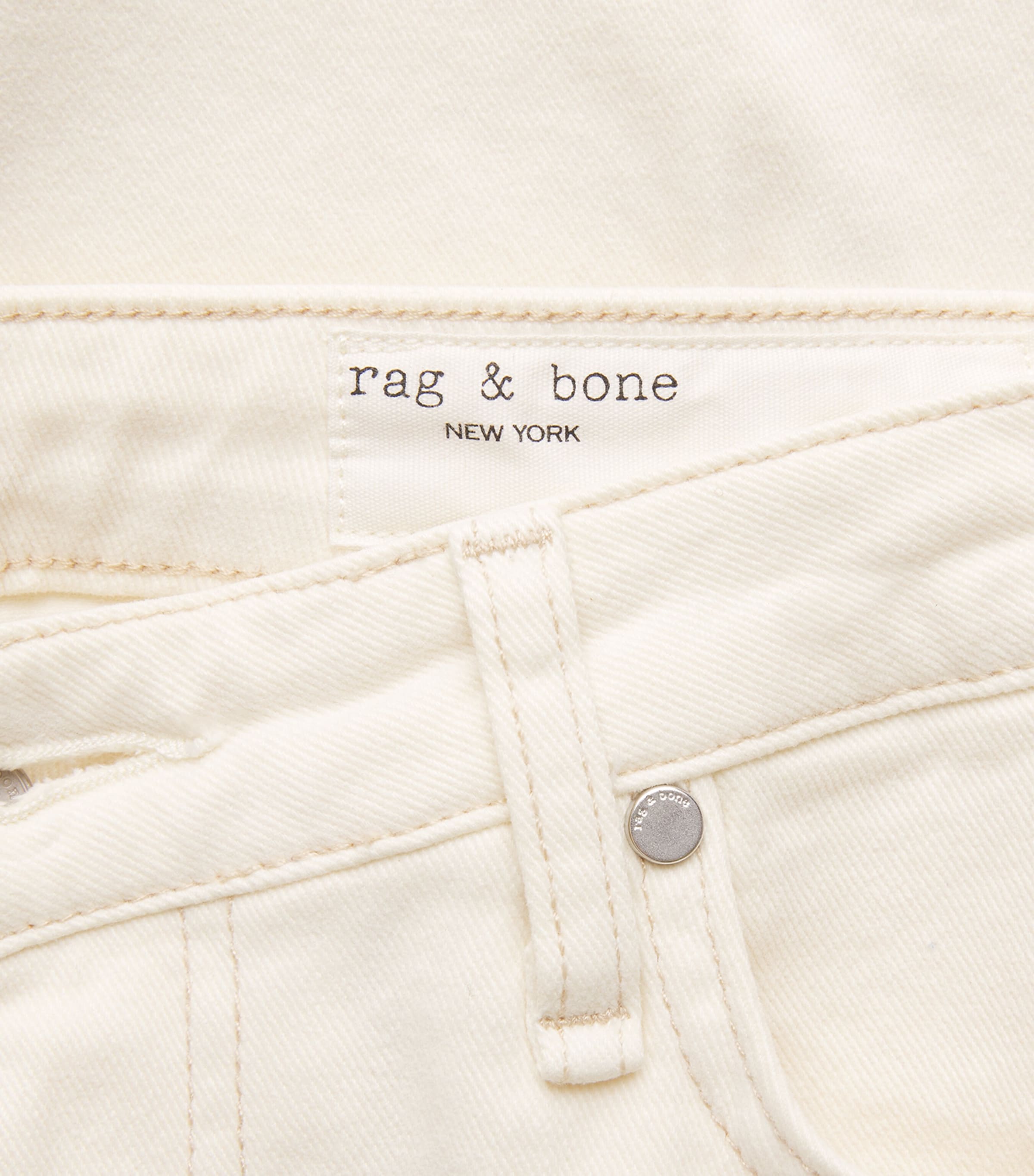Rag & Bone Womens Ruby Flared Jeans Ecru Image 6