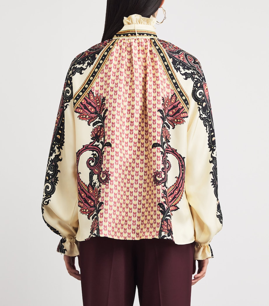 Silk Printed Blouse X0805 Image 4