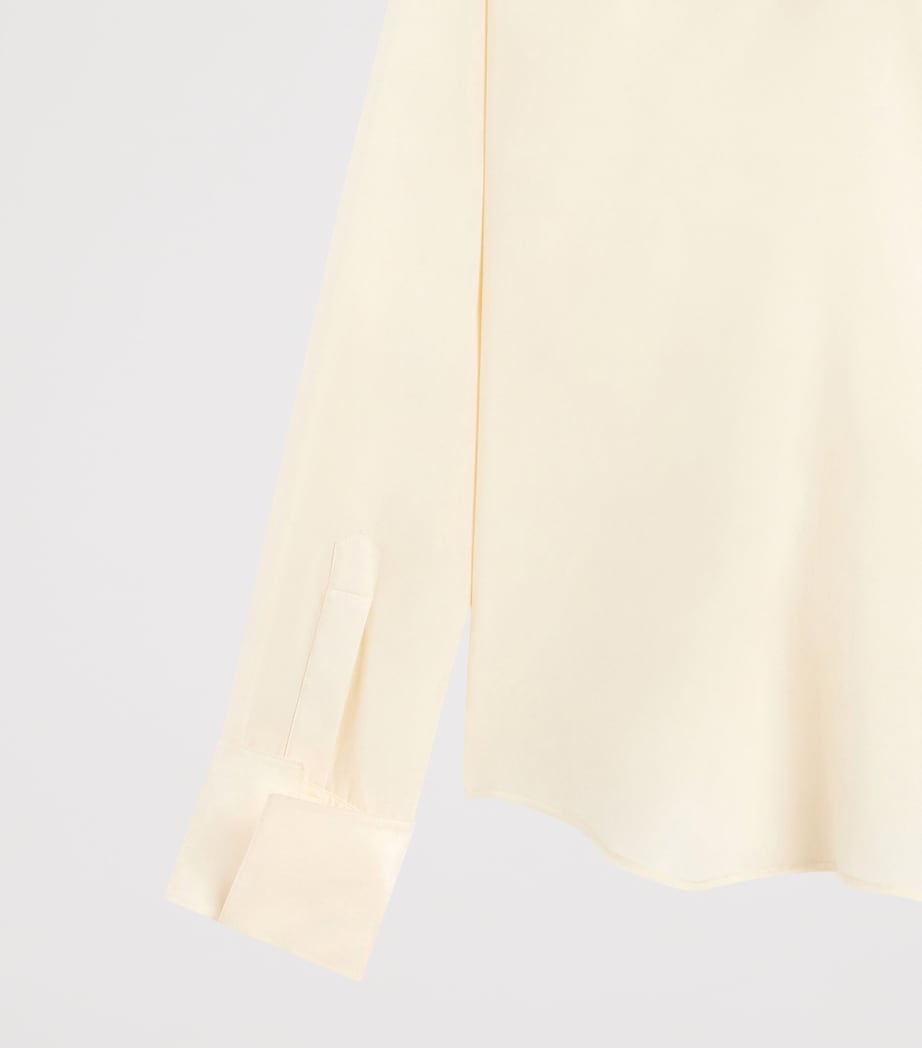 Givenchy Womens Silk Reverse-Collar Shirt Image 7