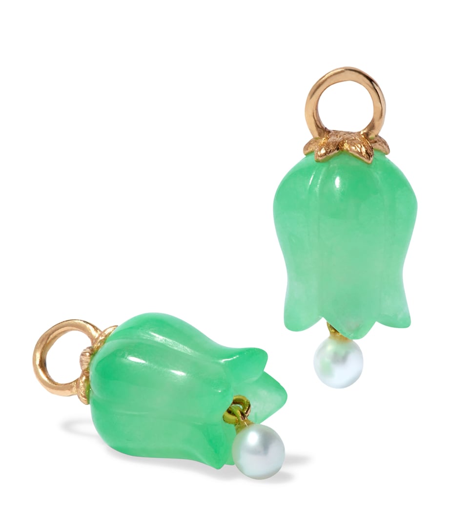 Jade Tulip Drop Earrings YELLOW GOLD Image 1