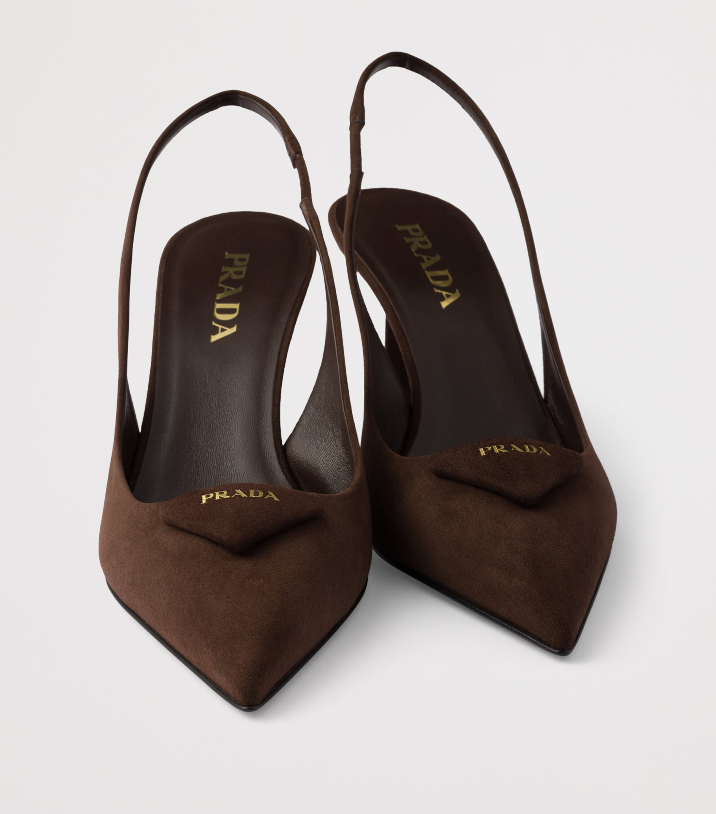 Suede Triangle Slingback Pumps 75 F0003 Image 5