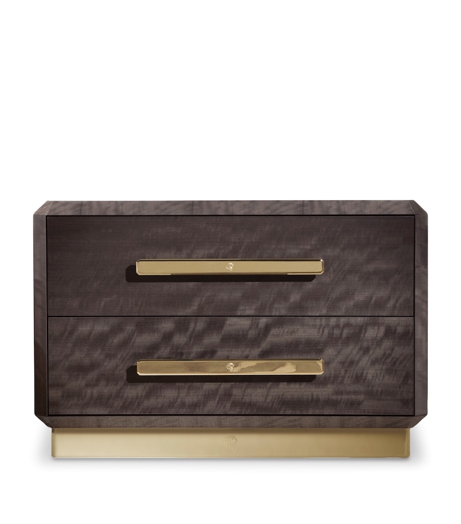 Giorgio Collection Infinity Bedside Table Mahogany And Gold Image 1