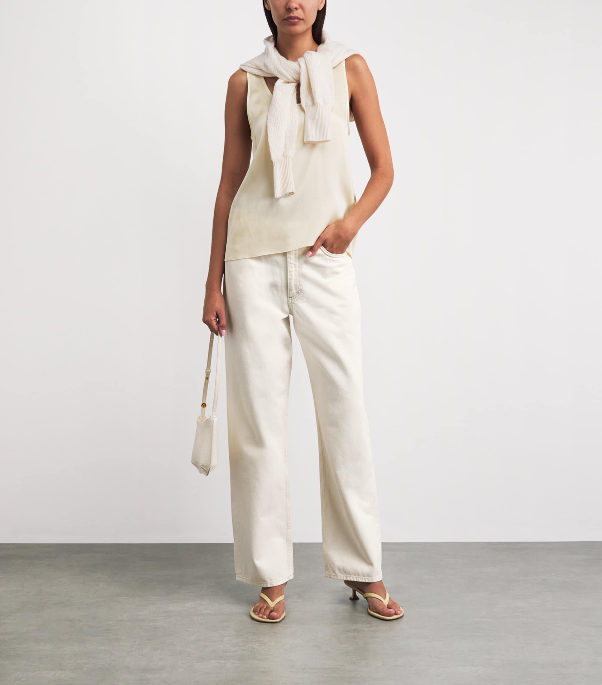 Rag & Bone Womens Shea Straight Jeans Ecru Image 2
