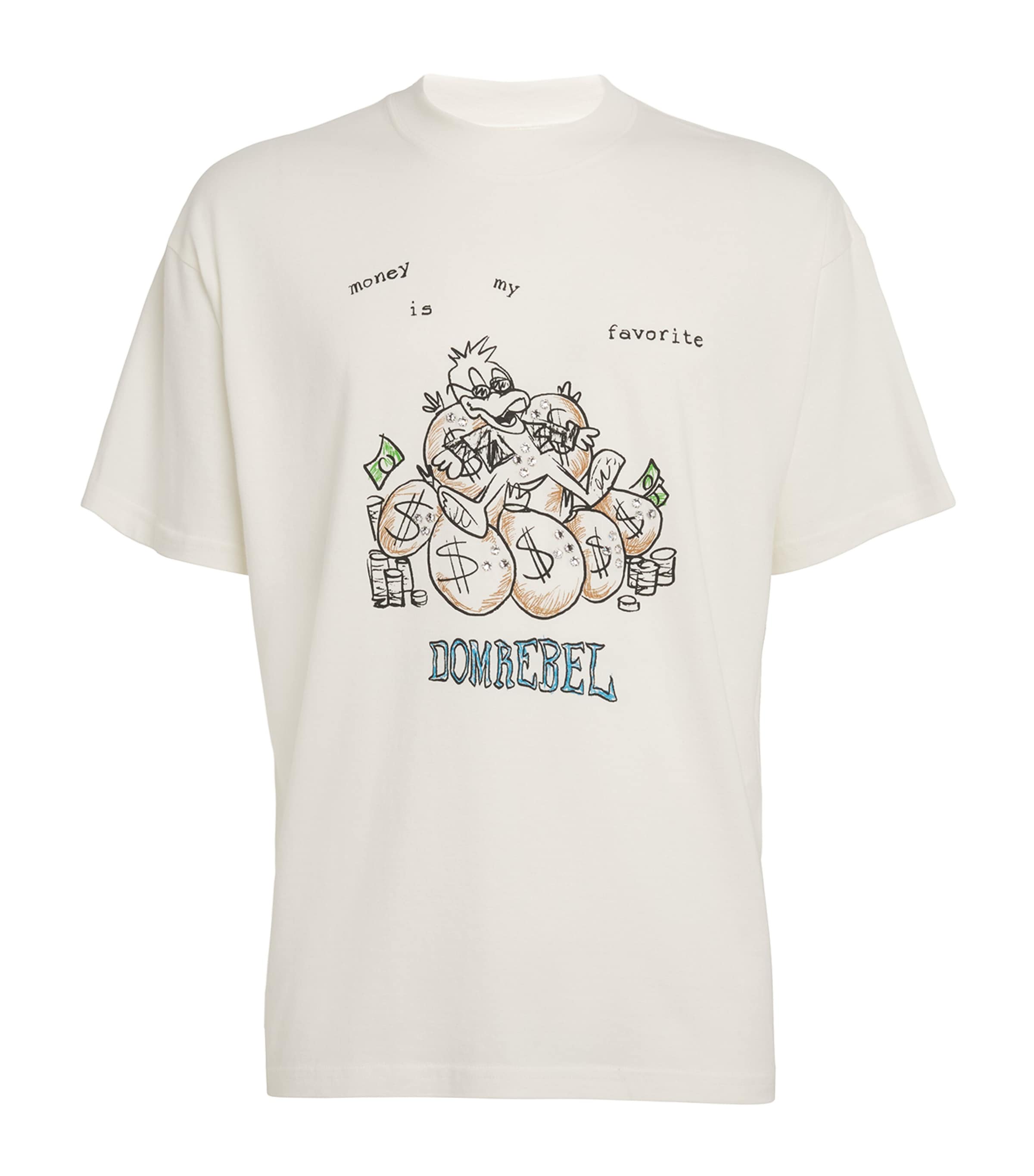 Shop Domrebel Money Is My Favourite T-shirt In Ivory