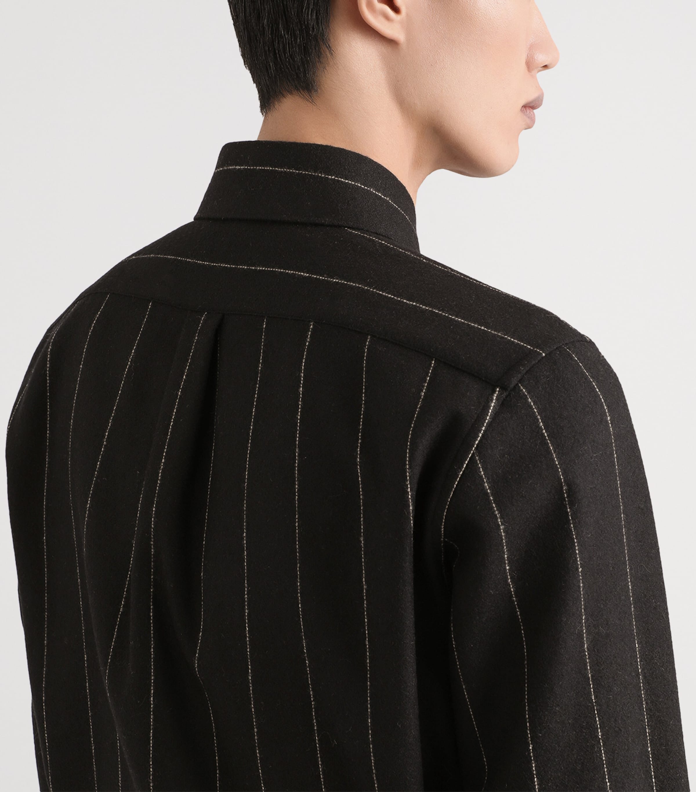 Wool-Blend Pinstripe Flannel Shirt S8051-STRIPED Image 2