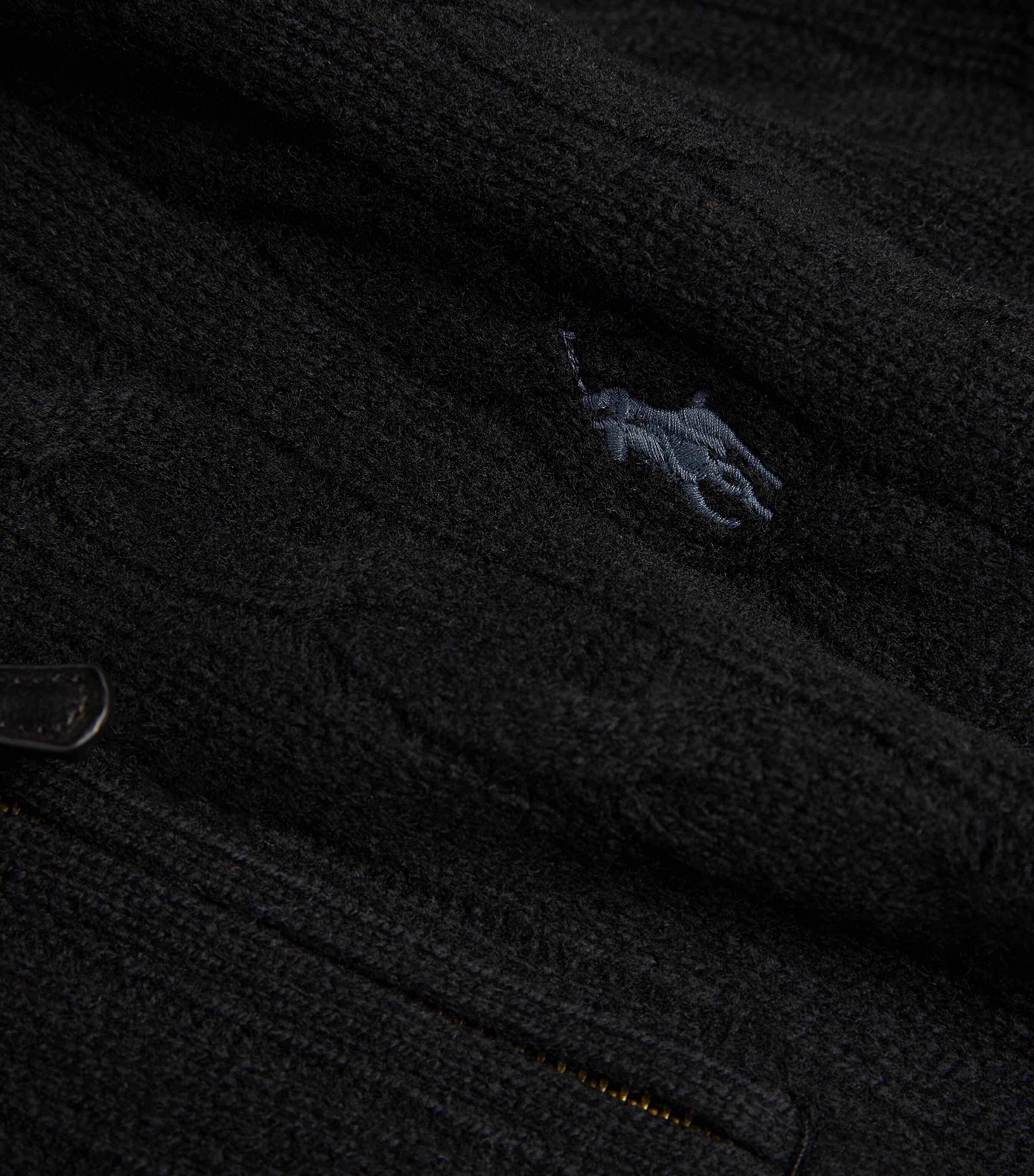Wool-Cashmere Quarter-Zip Sweater BLACK Image 5