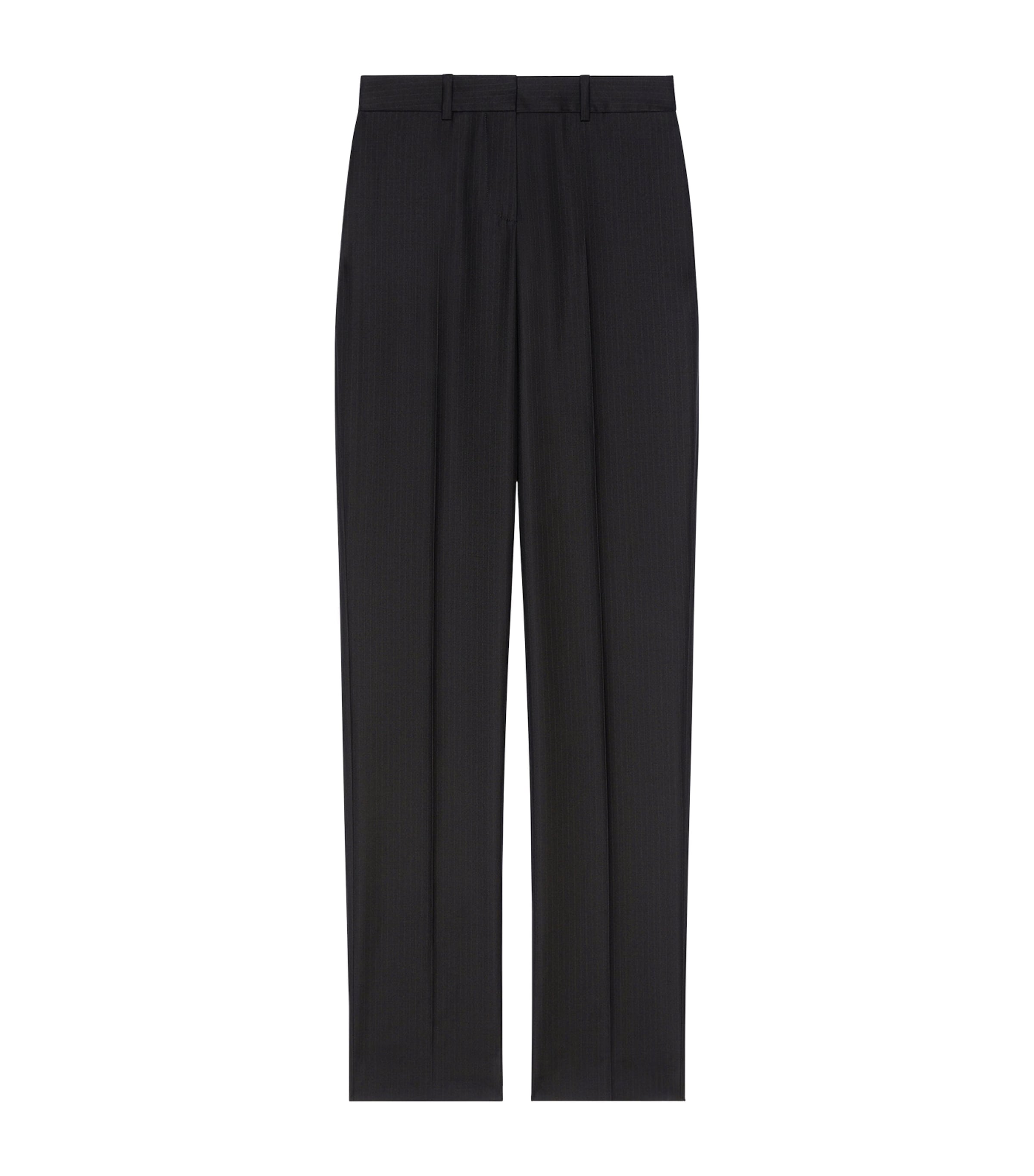Givenchy Womens Wool Low-Rise Skinny Trousers Grey Mix Image 1