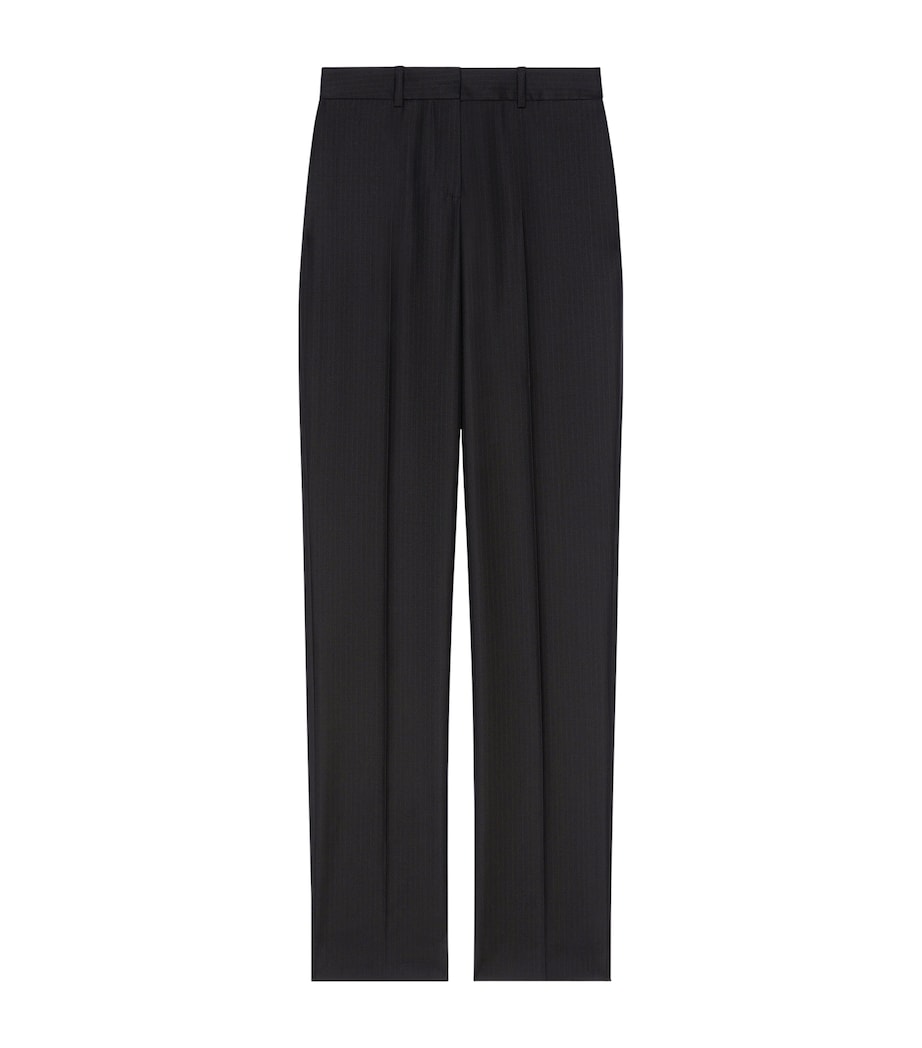 Givenchy Womens Wool Low-Rise Skinny Trousers Grey Mix Image 1