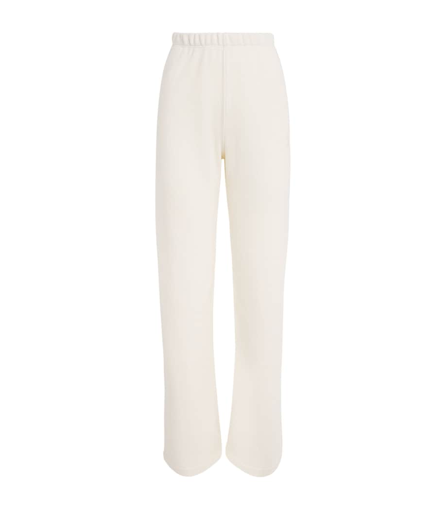 ÉTERNE Womens Cotton-Blend Straight-Leg Sweatpants Crm Cream Image 1