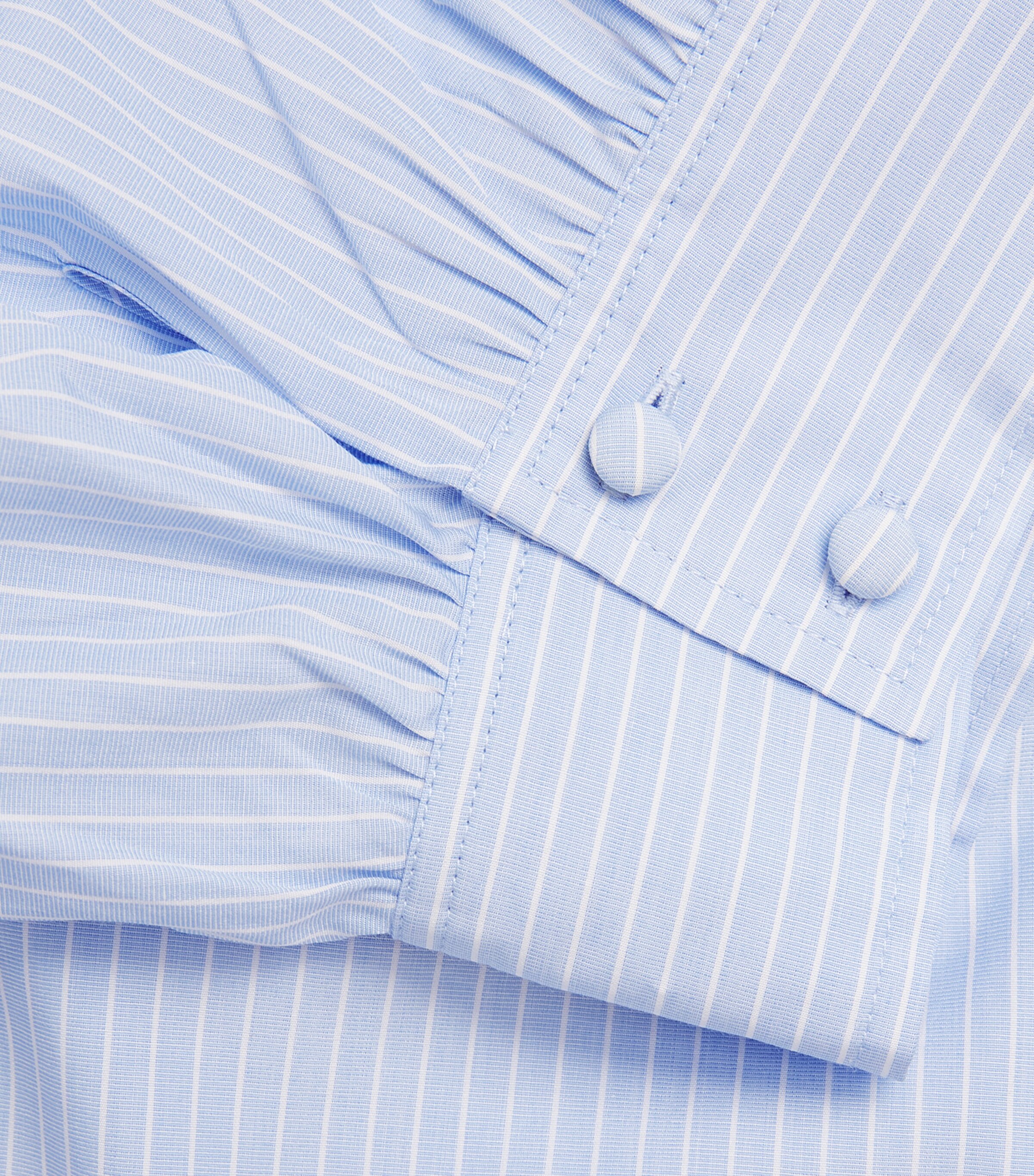 FRAME Womens Stripe The V-Neck Popover Top Venice Blue Multi Image 6