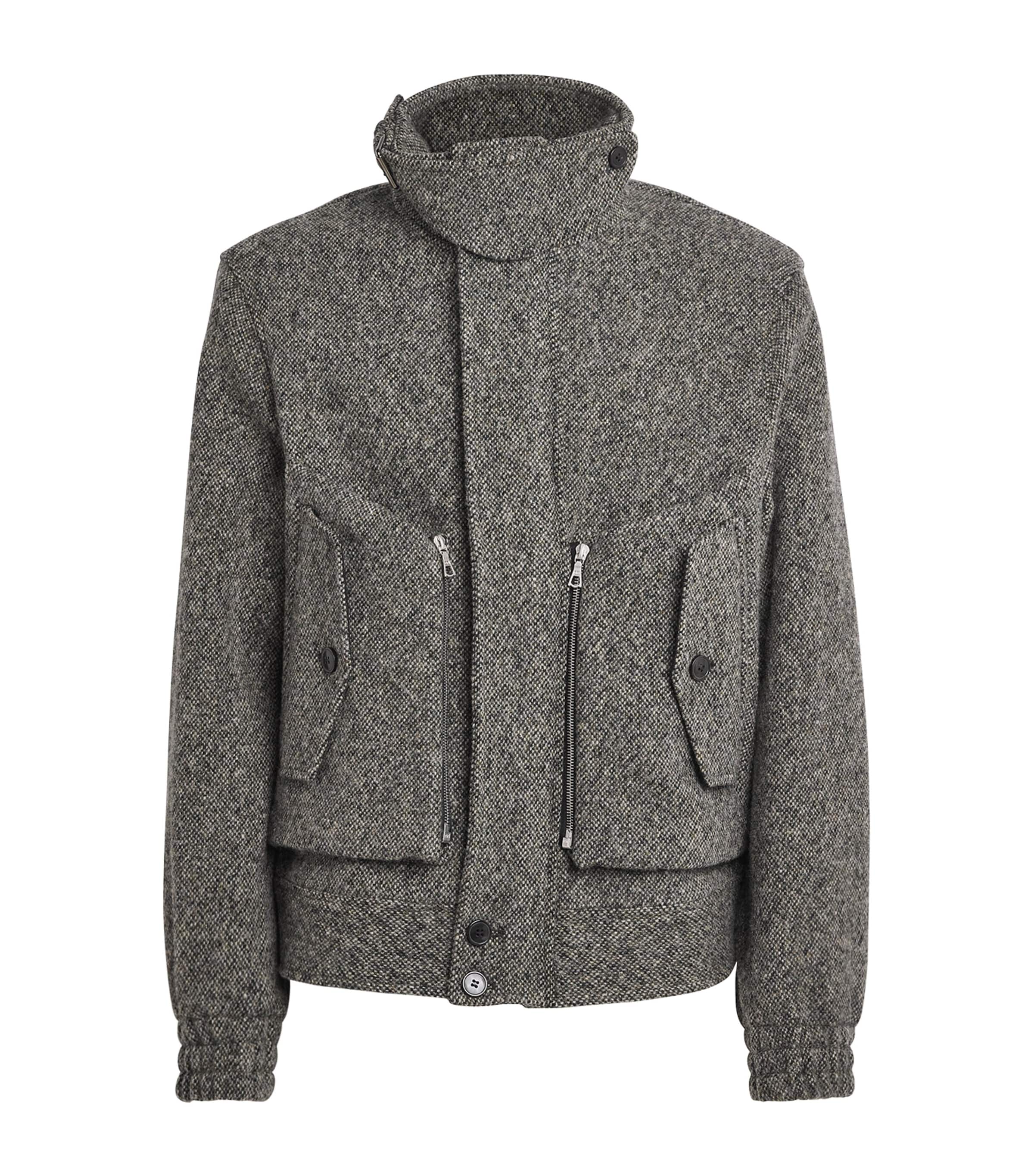 Dries Van Noten Wool Field Jacket In Gray