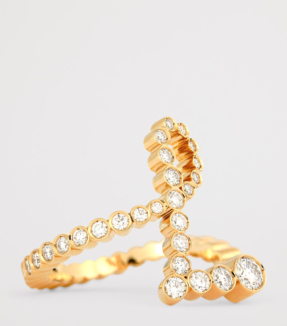 Yellow Gold and Diamond Ensemble ‘L’ Ring YELLOW GOLD Image 6