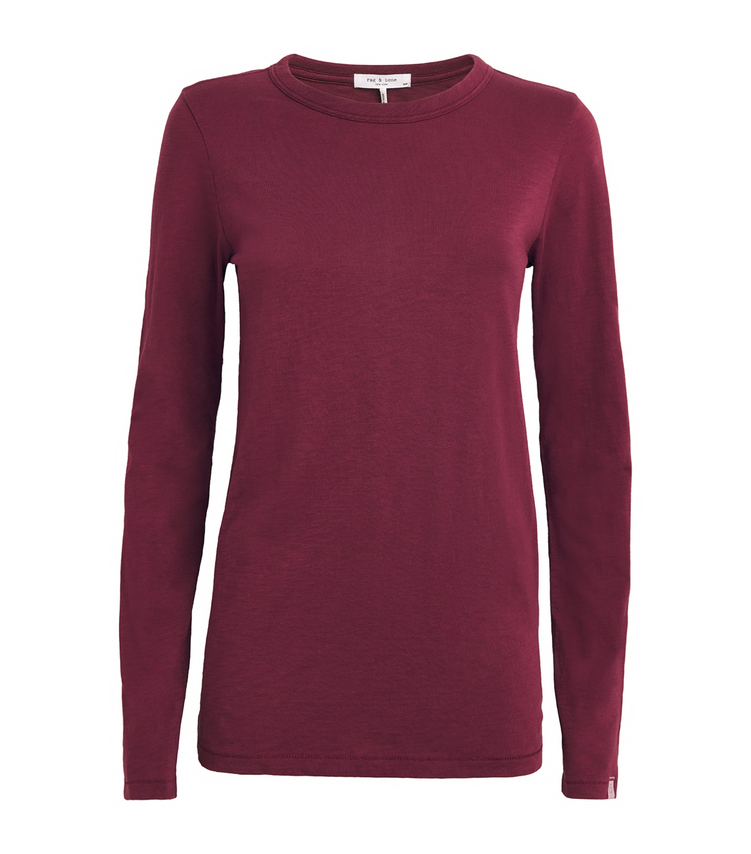 Rag & Bone Pima Cotton The Slub T-shirt In Burgundy