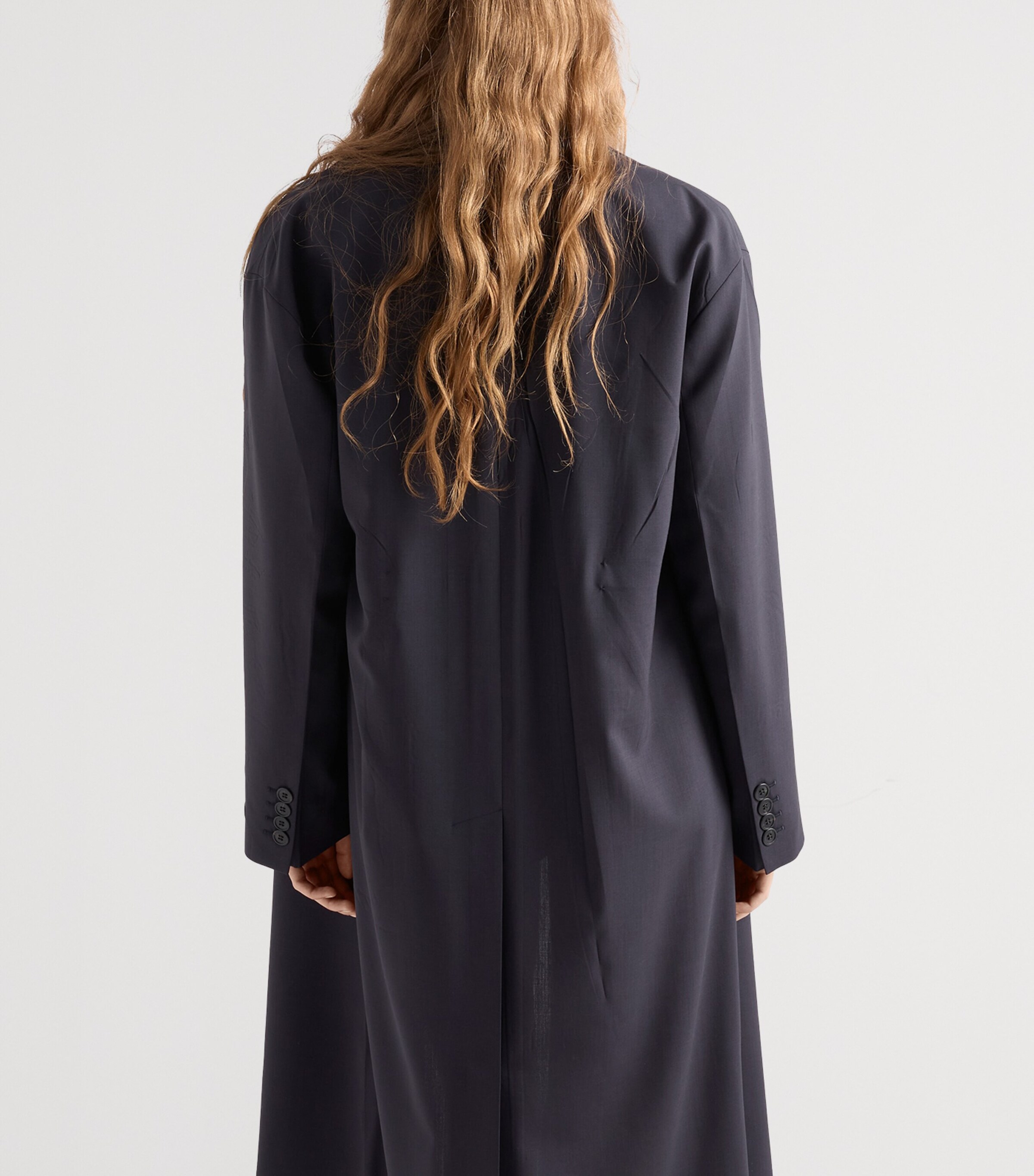 Prada Womens Virgin Wool Trench Coat Image 6