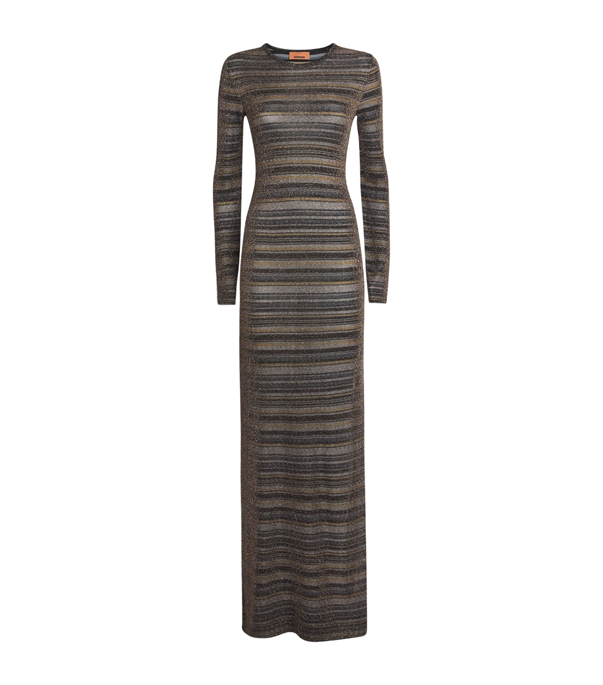 Knitted Stripe Maxi Dress SMSML GOLD/ LIGHT Image 1