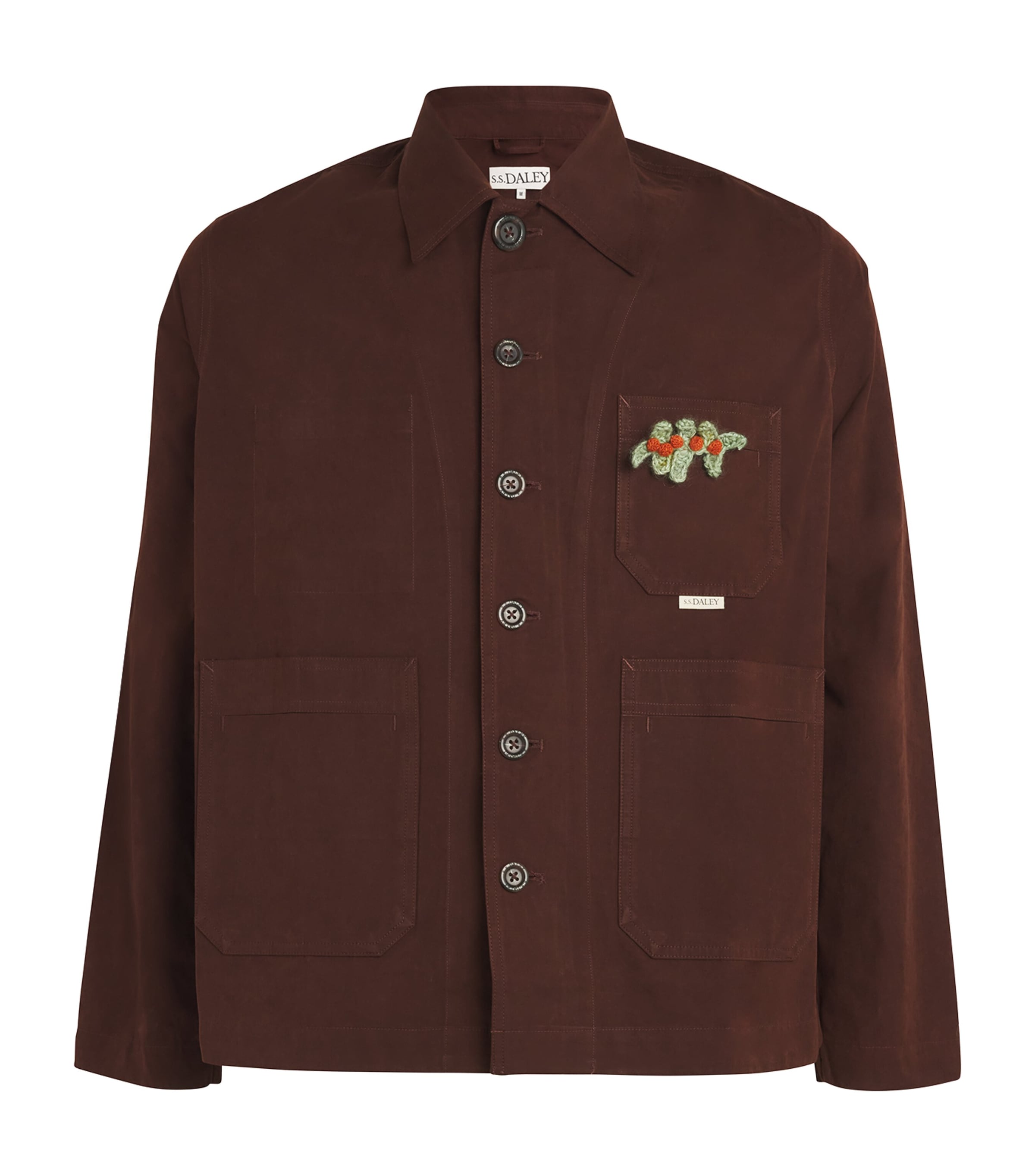 S.s.daley S. S.daley Morris Overshirt With Brooch In Brown