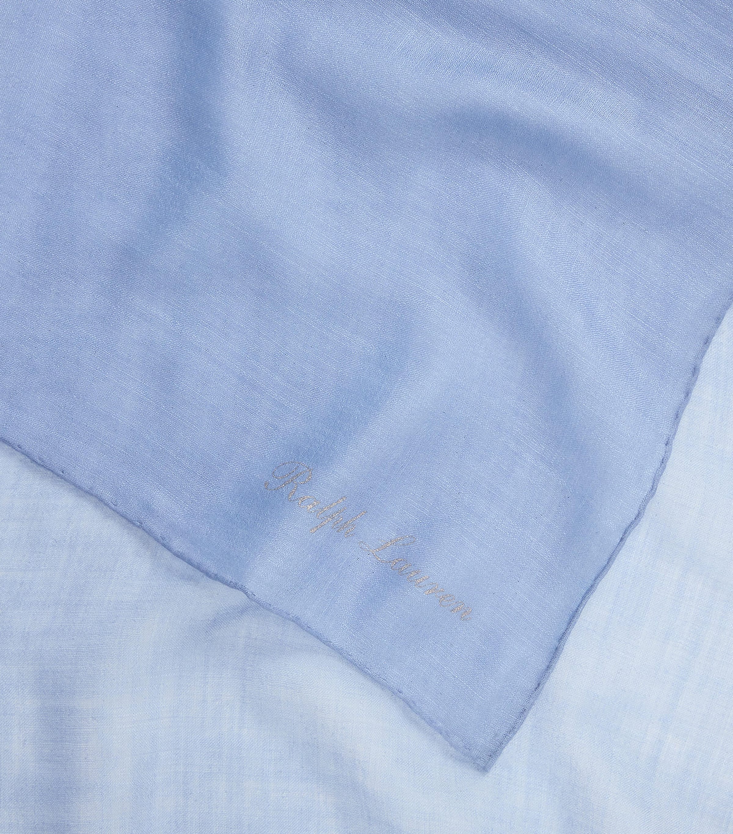 Cashmere-Silk Scarf CORNFLOWER Image 2