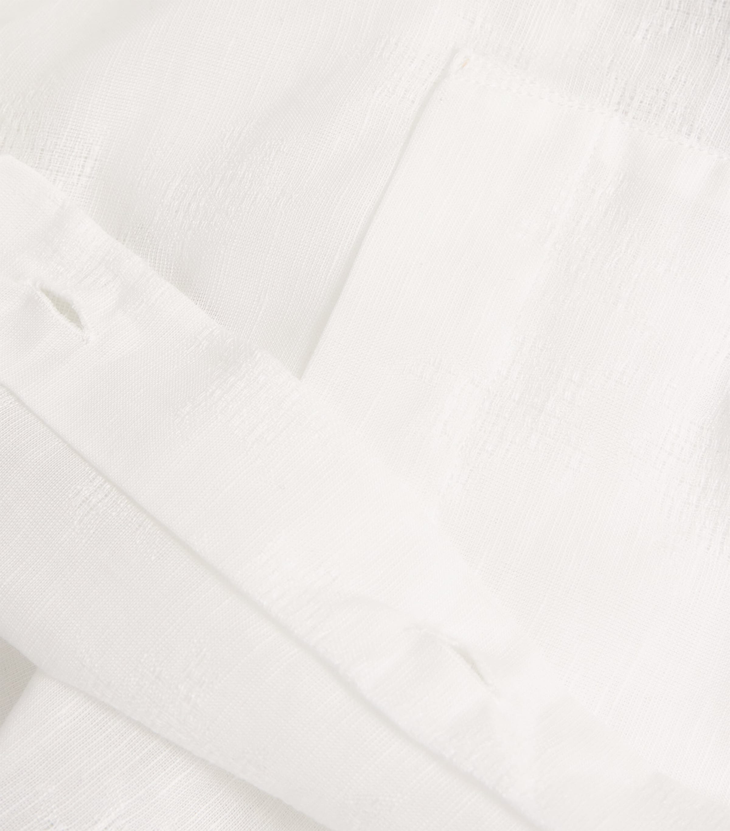 Cotton-Linen Embroidered Caroubis Shirt 010-WHITE Image 4