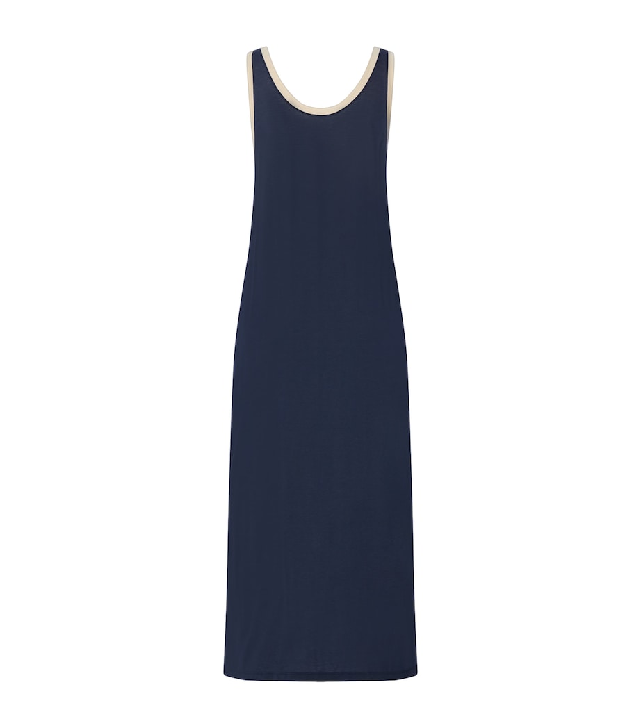 Hanro Womens Cotton-Blend Laura Nightdress Deep Navy Image 5